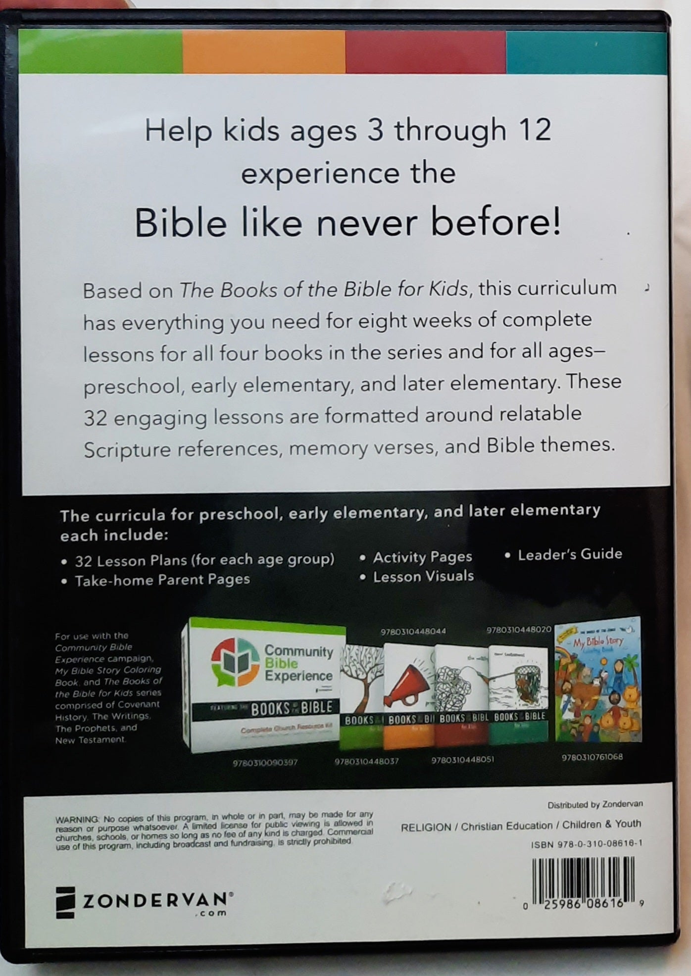 The Books of the Bible Children's Curriculum CDRom by Zondervan (New, 2017)