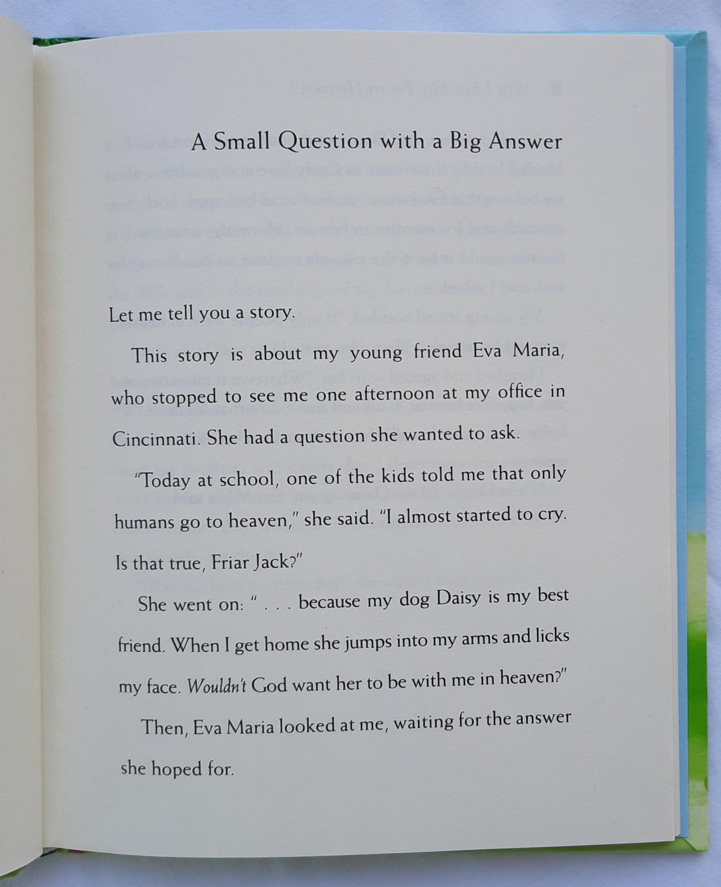 Will I See My Pet in Heaven? by Friar Jack Wintz (New, 2019, HC, 60 pages, Paraclete Press)