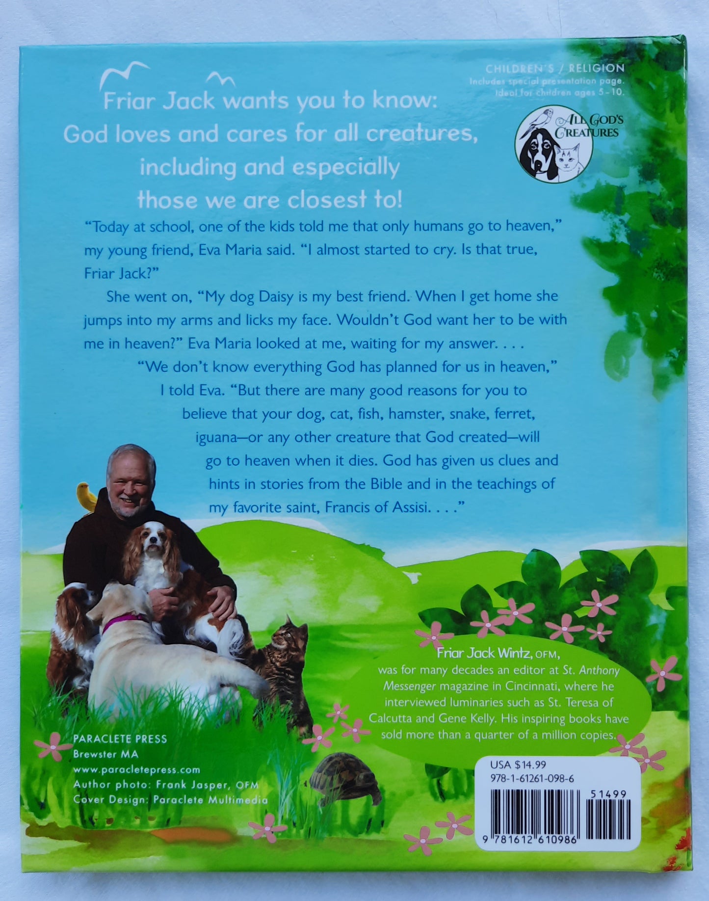 Will I See My Pet in Heaven? by Friar Jack Wintz (New, 2019, HC, 60 pages, Paraclete Press)