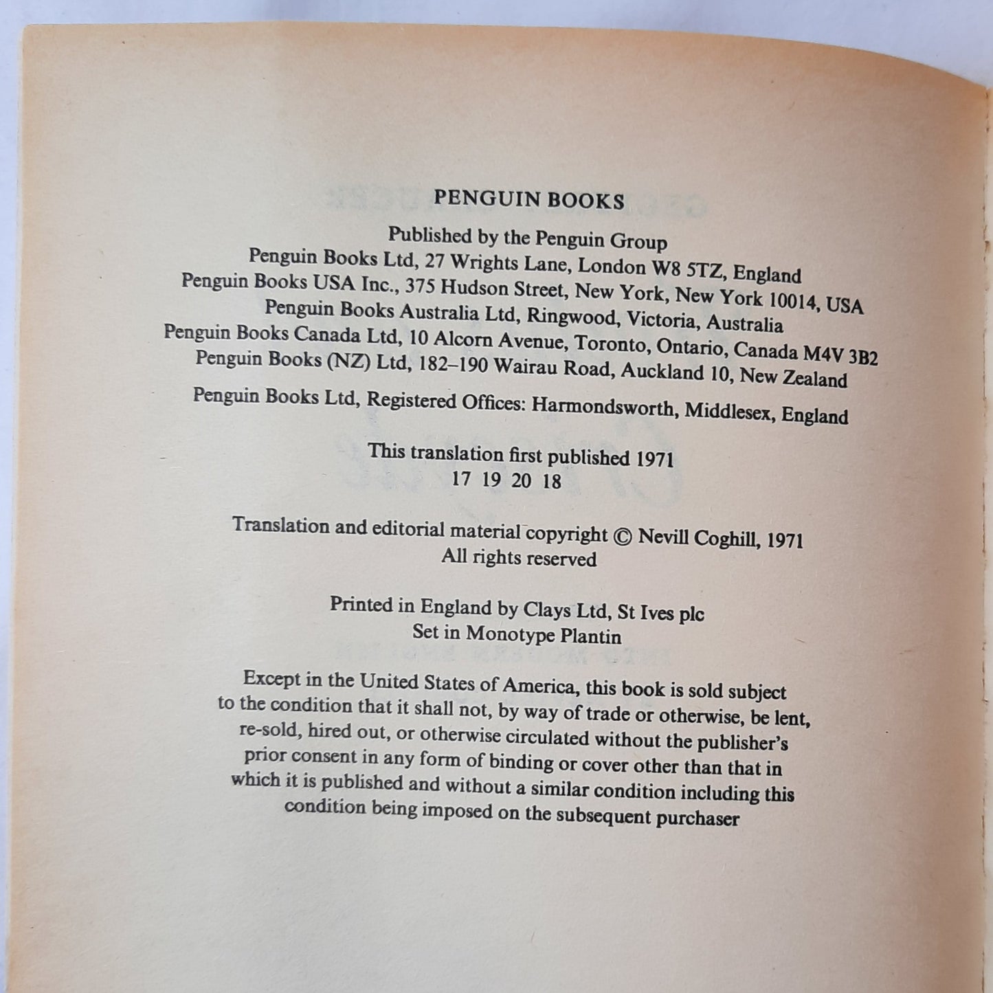 Troilus and Criseyde by Geoffrey Chaucer (Good, 1971, Pbk, 332 pages, Penguin Classics)