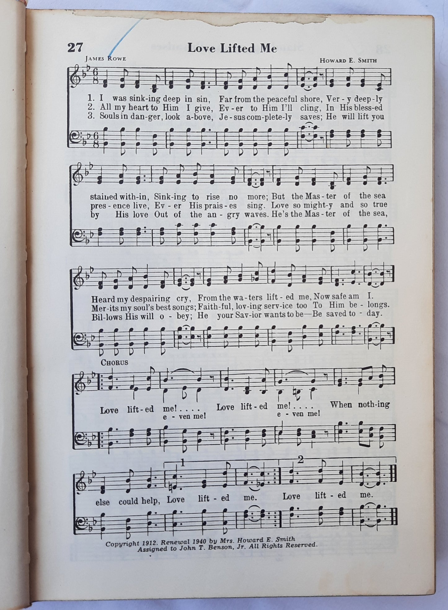 The American Service Hymnal edited by John T. Benson; Earl Smith (Acceptable, 1968. HC, John T. Benson Publishing Co.)