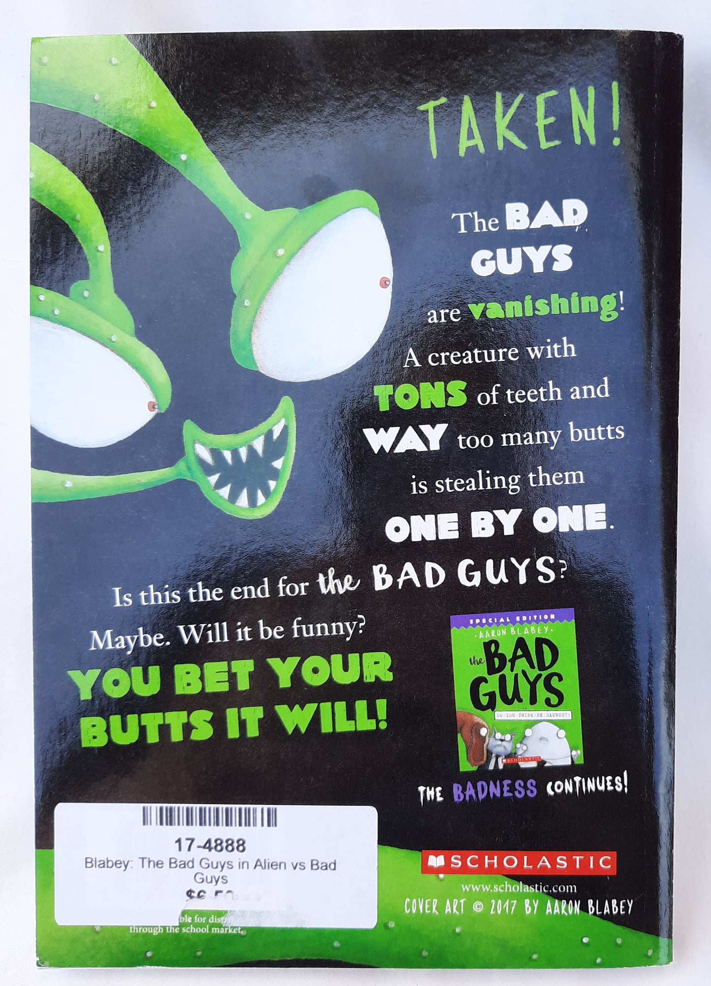 The Bad Guys in Alien vs Bad Guys #6 by Aaron Blabey (New, 2018, Pbk, 140 pages, Scholastic)