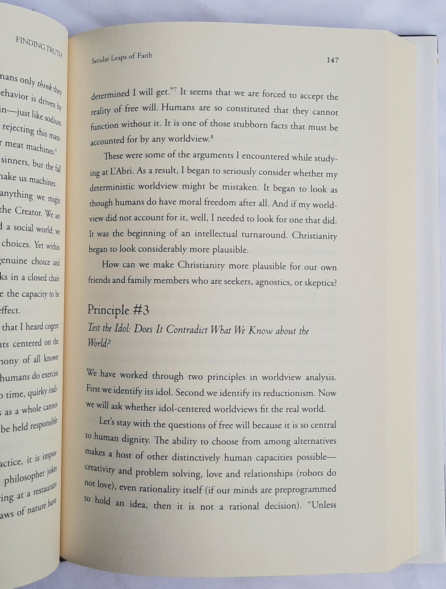 Finding Truth: 5 Principles for Unmasking Atheism, Secularism, and Other God Substitutes by Nancy Pearcy (Very good, 2015, HC, 383 pages, David C. Cook)