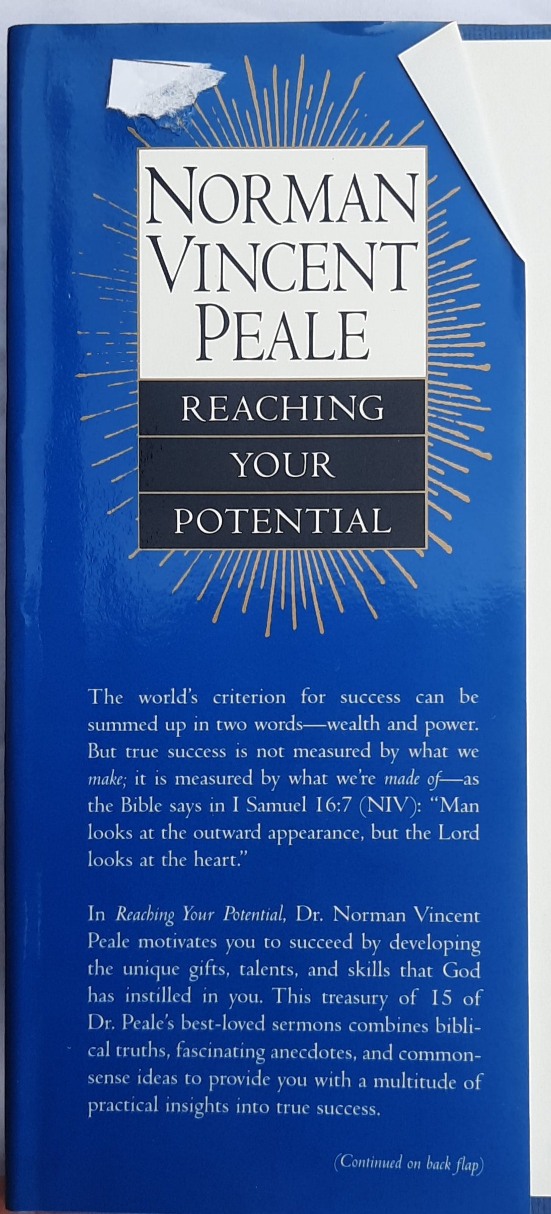 Reaching Your Potential by Norman Vincent Peale (Very Good, 1997, HC, 176 pages, Gramercy)