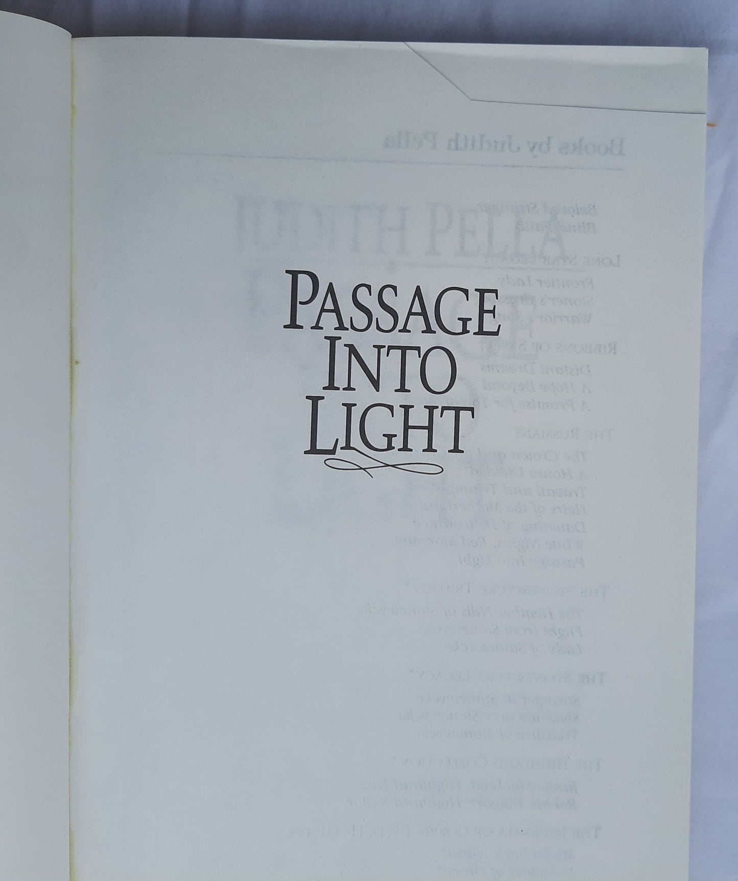 Passage Into Light by Judith Pella (The Russians #7, Very Good, 1998, Pbk, 298 pages, Bethany House)