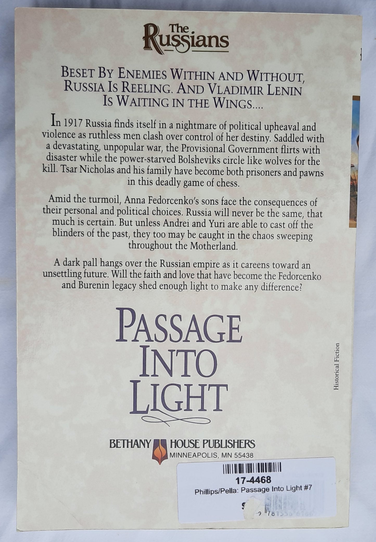 Passage Into Light by Judith Pella (The Russians #7, Very Good, 1998, Pbk, 298 pages, Bethany House)