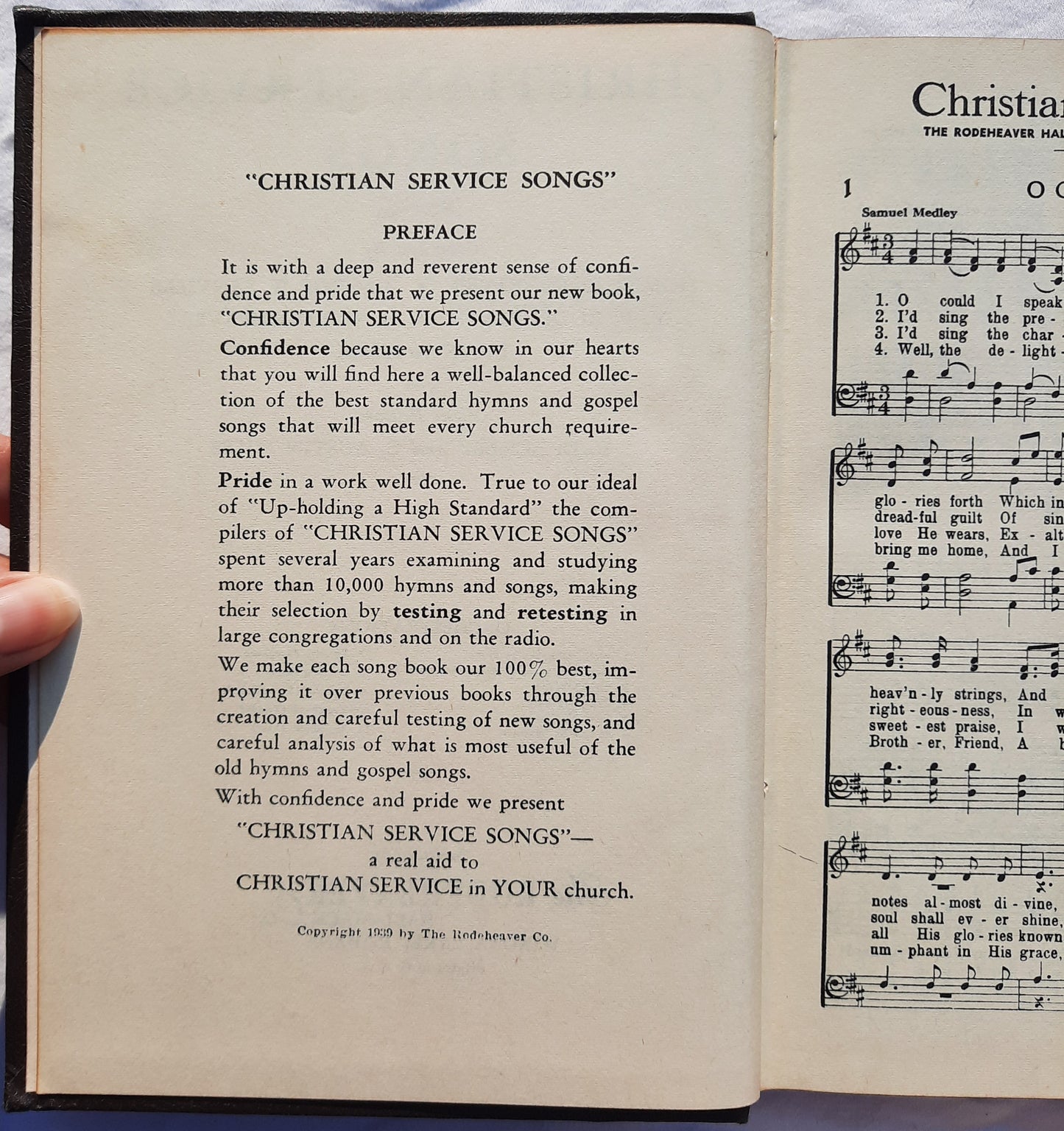 Christian Service Songs edited by Homer Rodeheaver; George W. Sanville (Very good, 1939, HC, 288 pages, The Rodeheaver Hall-Mack Co.)