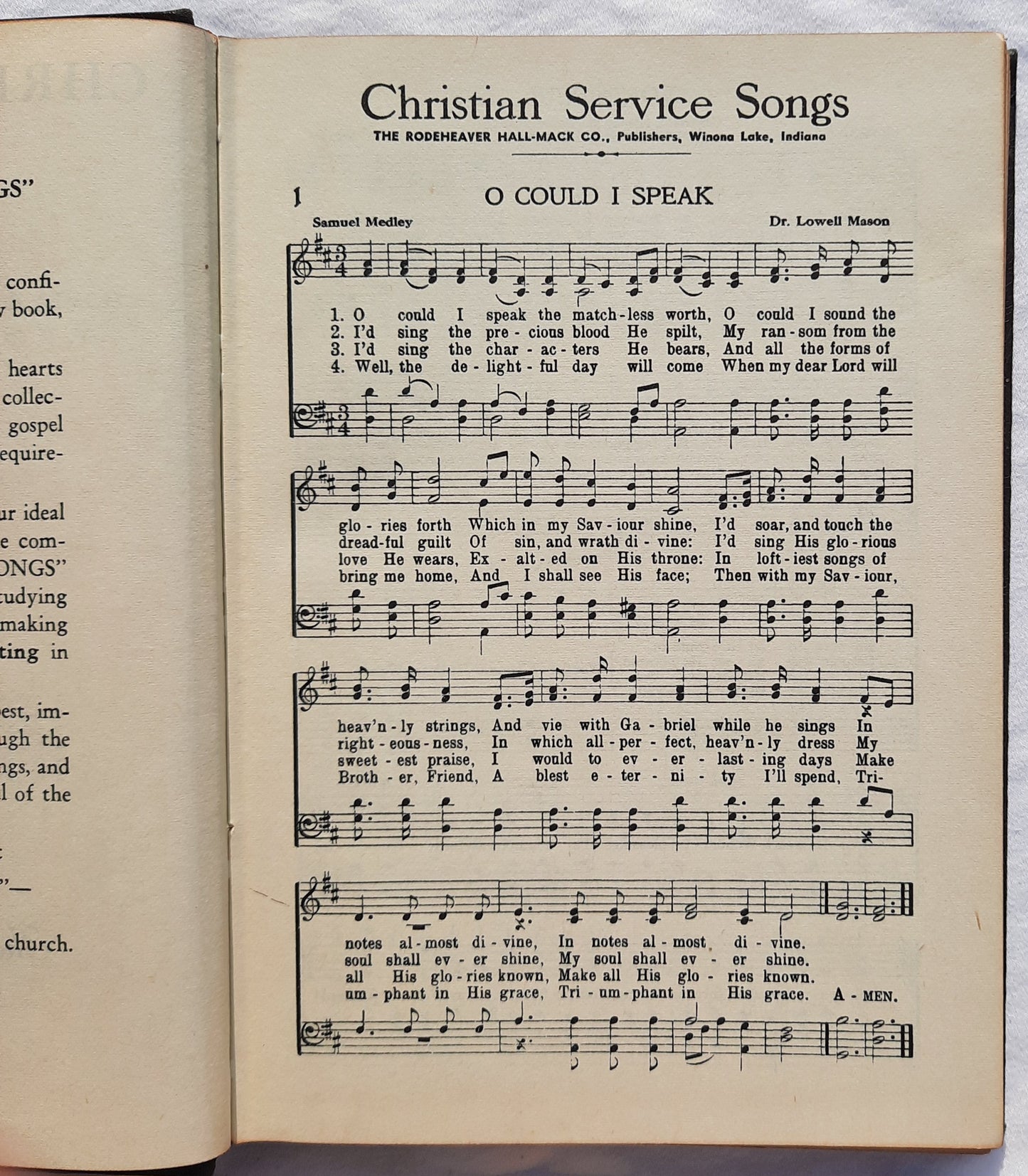 Christian Service Songs edited by Homer Rodeheaver; George W. Sanville (Very good, 1939, HC, 288 pages, The Rodeheaver Hall-Mack Co.)