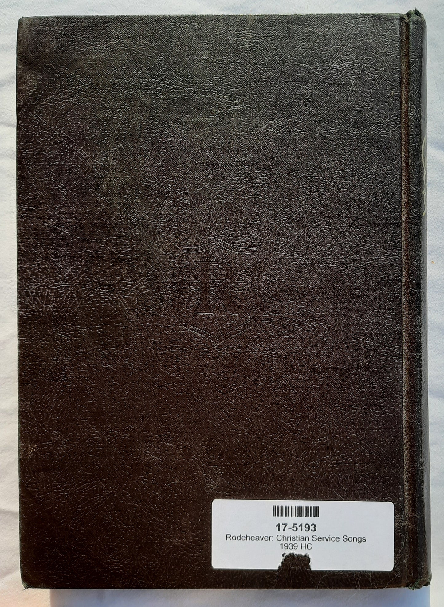 Christian Service Songs edited by Homer Rodeheaver; George W. Sanville (Very good, 1939, HC, 288 pages, The Rodeheaver Hall-Mack Co.)