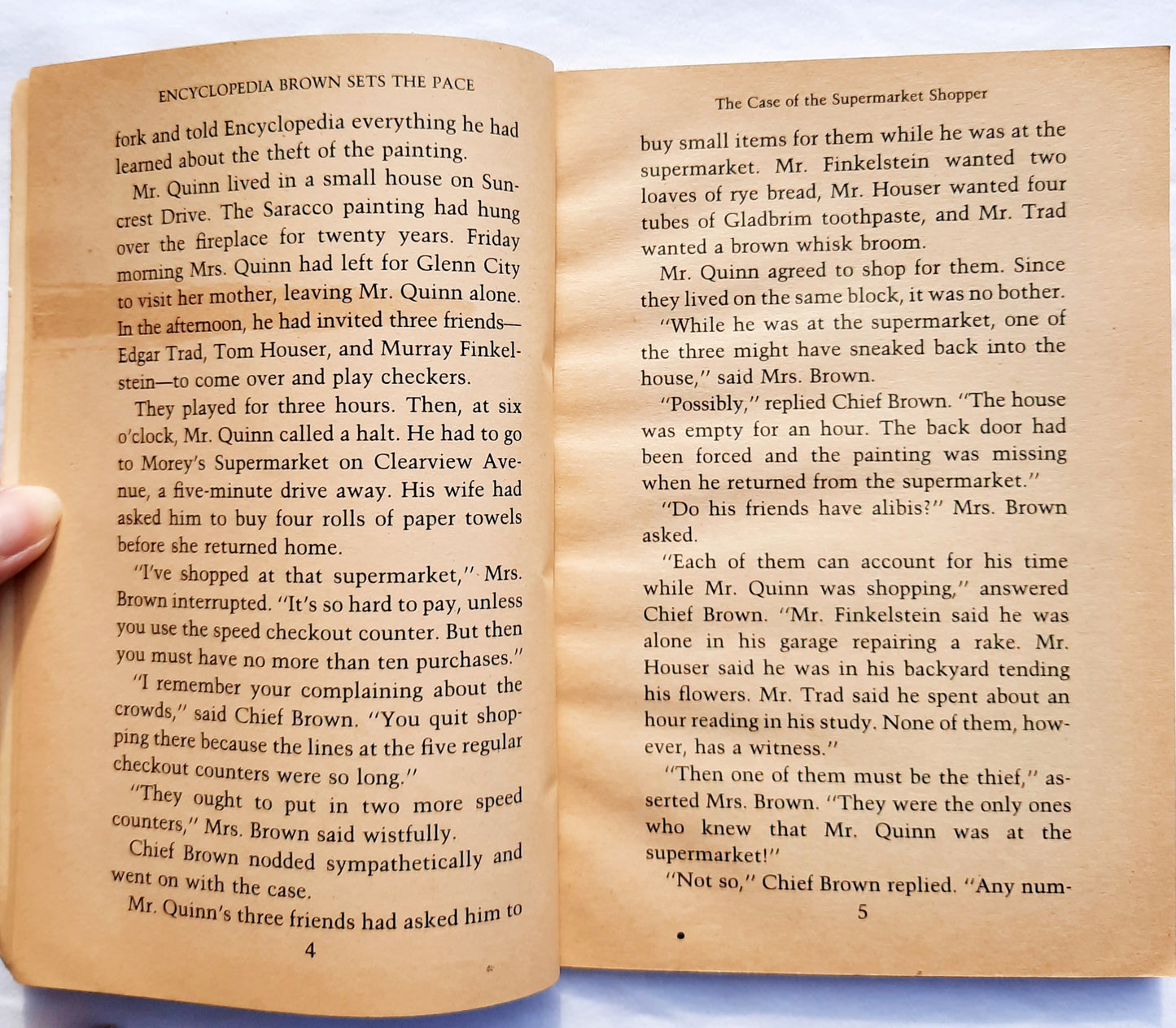 Encyclopedia Brown Sets the Pace #15 by Donald J. Sobol (Good, 1982, Pbk, 75 pages, Scholastic)