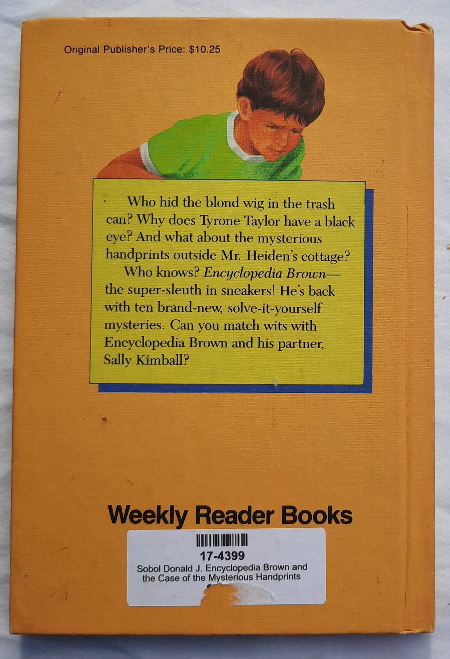 Encyclopedia Brown and the Case of the Mysterious Handprints by Donald J. Sobol (Good, 1985, HC, 91 pages, William Morrow & Co.