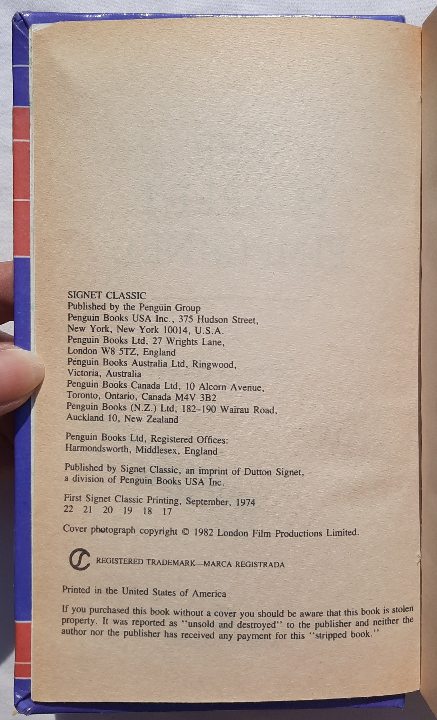 The Scarlet Pimpernel by Baroness Orczy (Good, 1974, HC, 248 pages, Signet Classic)