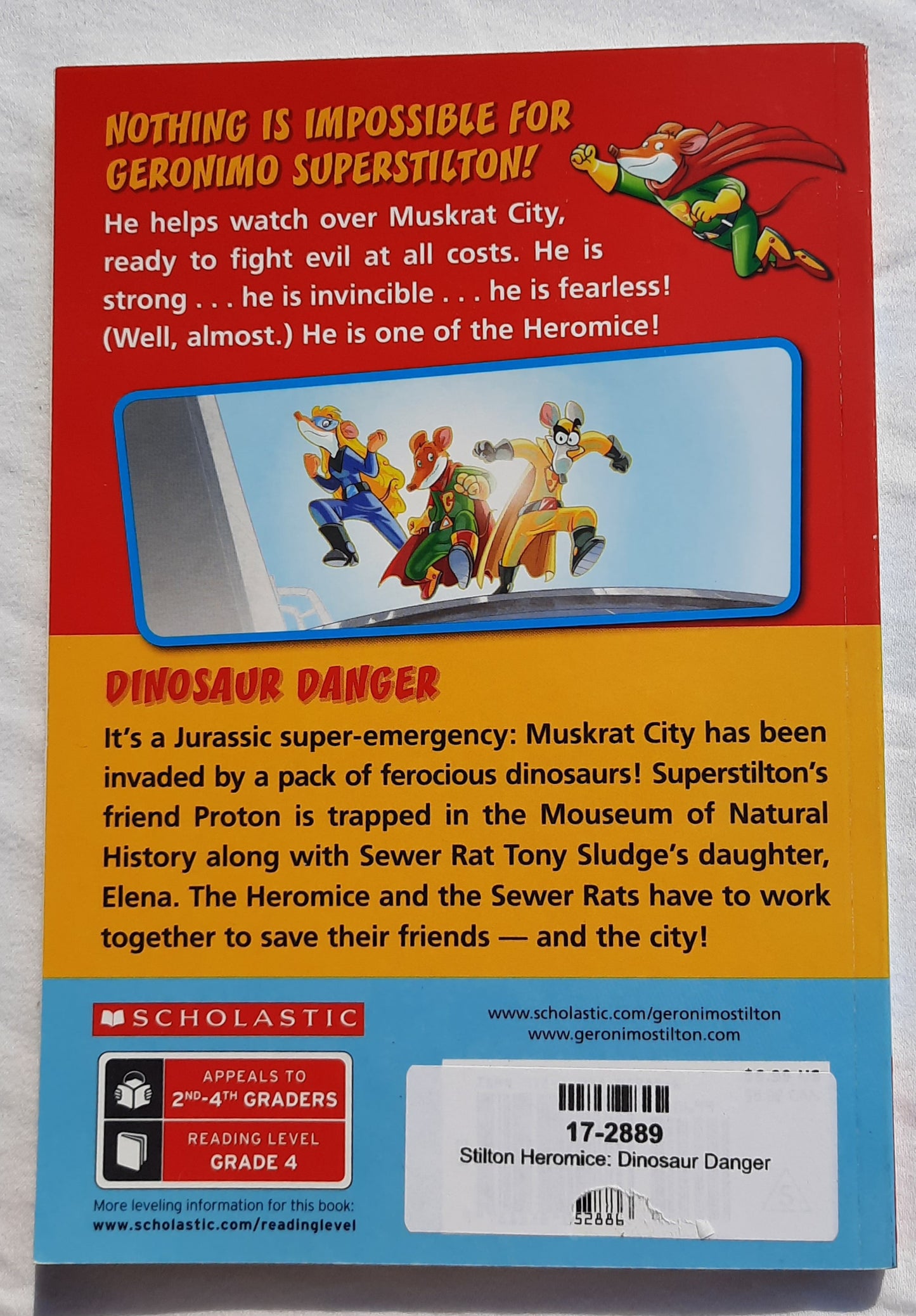 Heromice: Dinosaur Danger by Geronimo Stilton (New, 2018, Pbk, 128 pages, Scholastic)