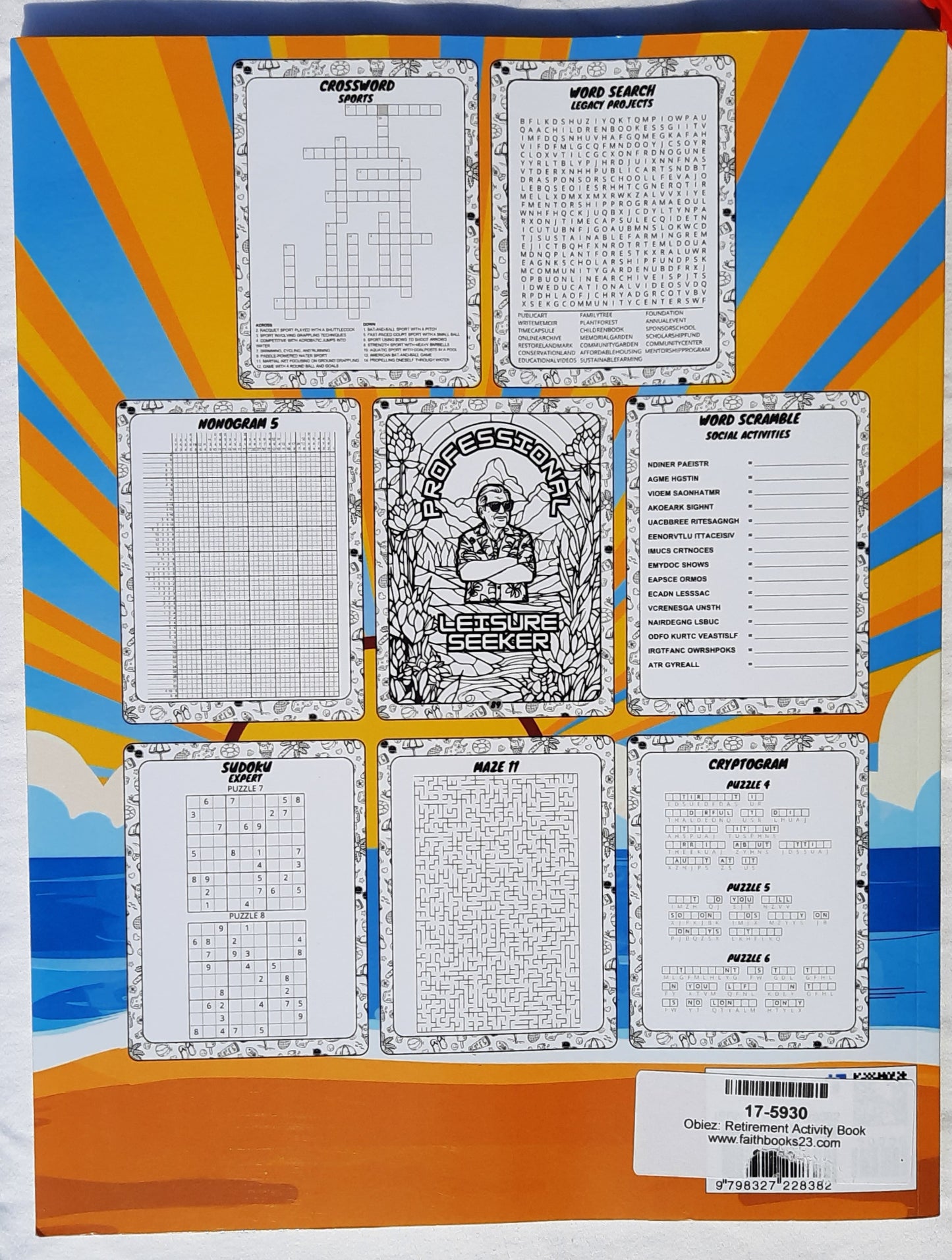 Retirement Activity Book by Obiez Publishing (New, 2024, Pbk, 123 pages)