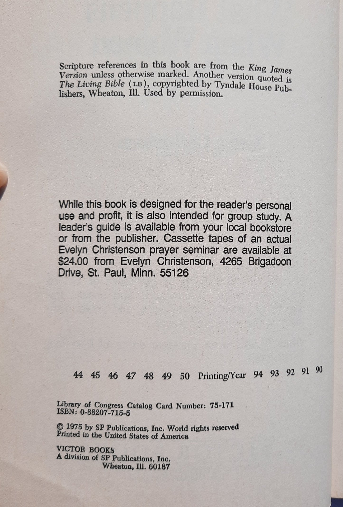 What Happens When Women Pray by Evelyn Christenson (Very good, 1975, Pbk, 144 pages, Victor Books)