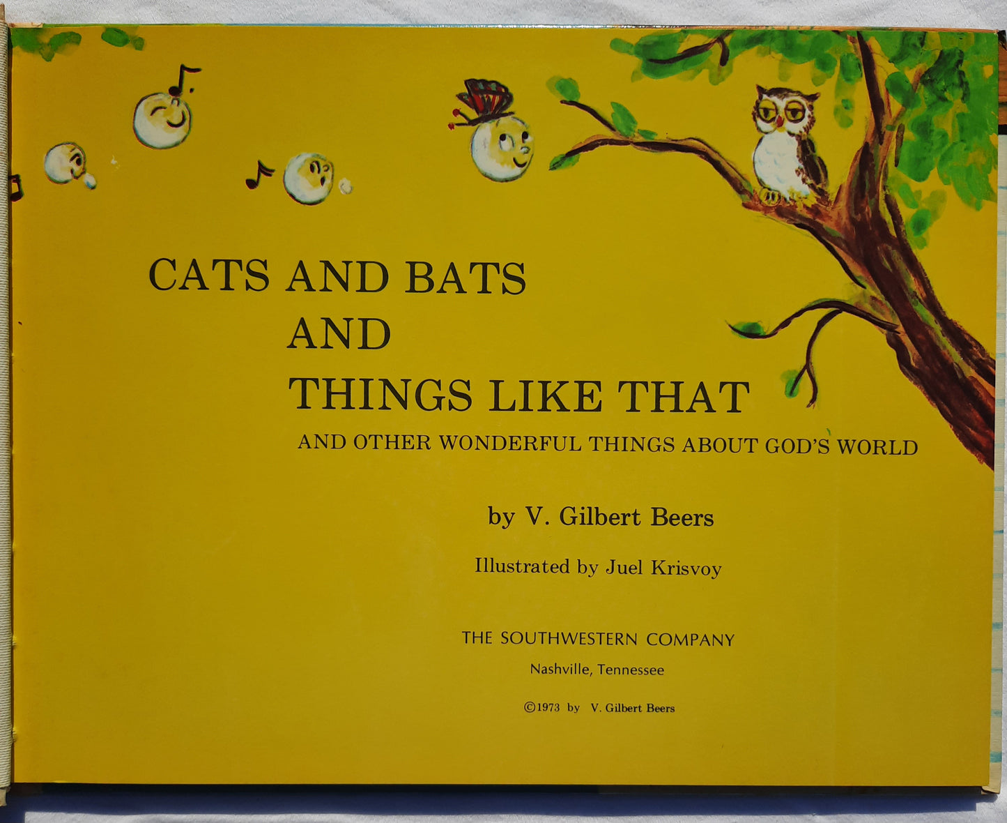 Cats and Bats and Things Like That by V. Gilbert Beers (Very good, 1973, HC, Wonder World Books)