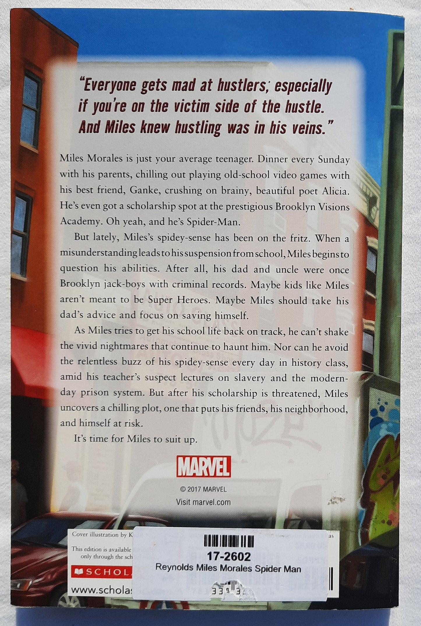 Miles Morales: Spider-Man (A Marvel YA Novel) by Jason Reynolds (Very good, 2018, Pbk, 272 pgs)