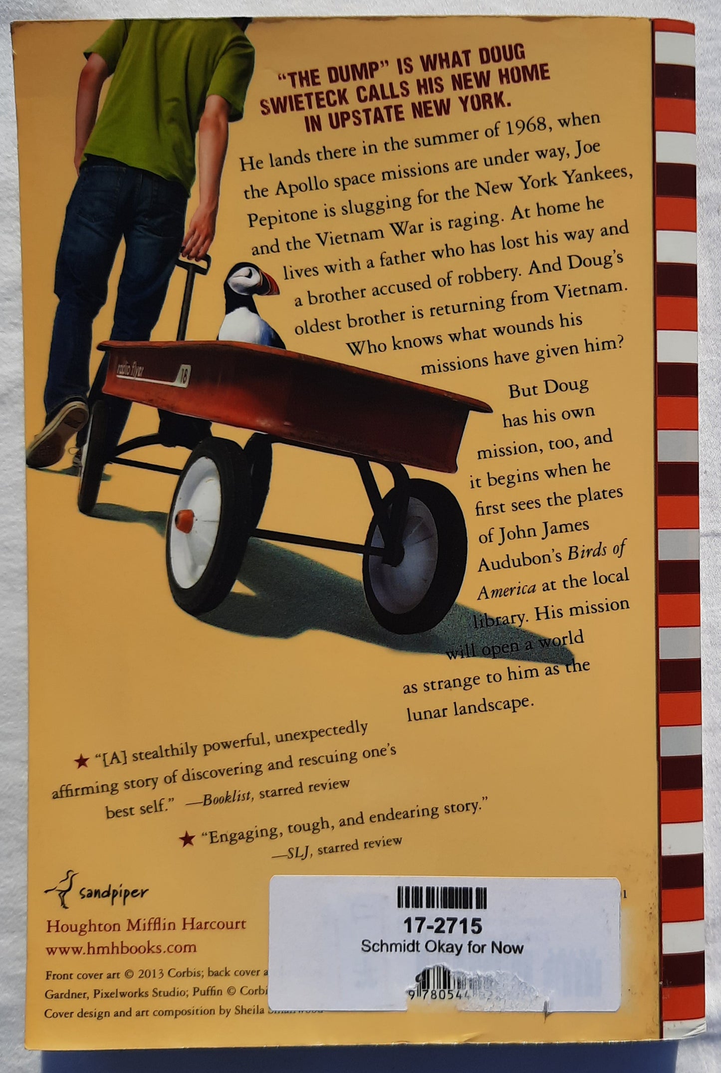 Okay for Now by Gary Schmidt (Very good, 2013, Pbk, 384 pages, Clarion Books)