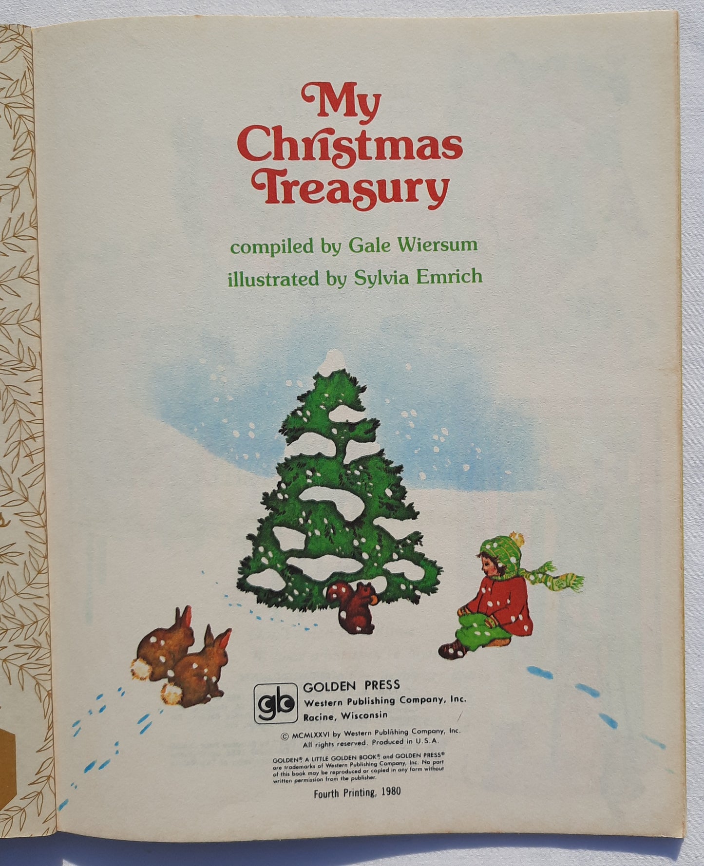 My Christmas Treasury by Gale Wiersum; Sylvia Emrich (Golden Press, Very good, 1980, HC, 24 pages, Western Publishing)