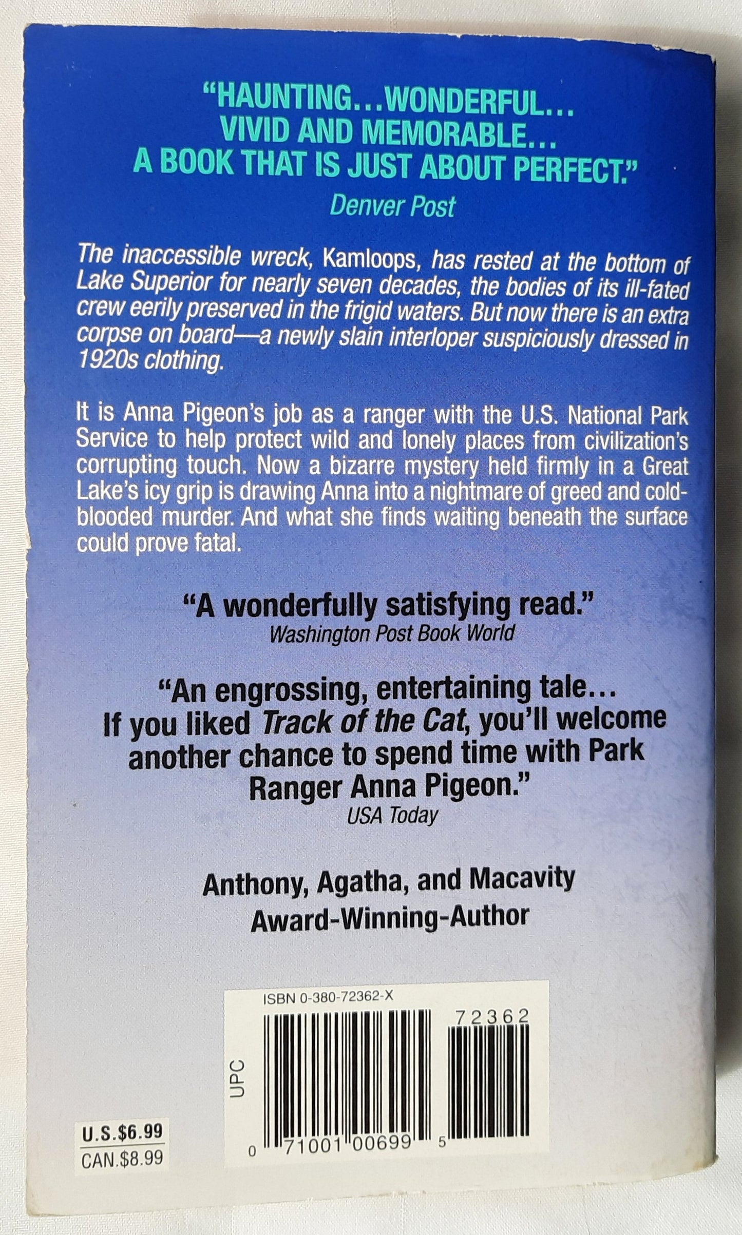 A Superior Death by Nevada Barr (Anna Pigeon #2, Very good, 1995, Pbk, 373 pages, Avon Books)