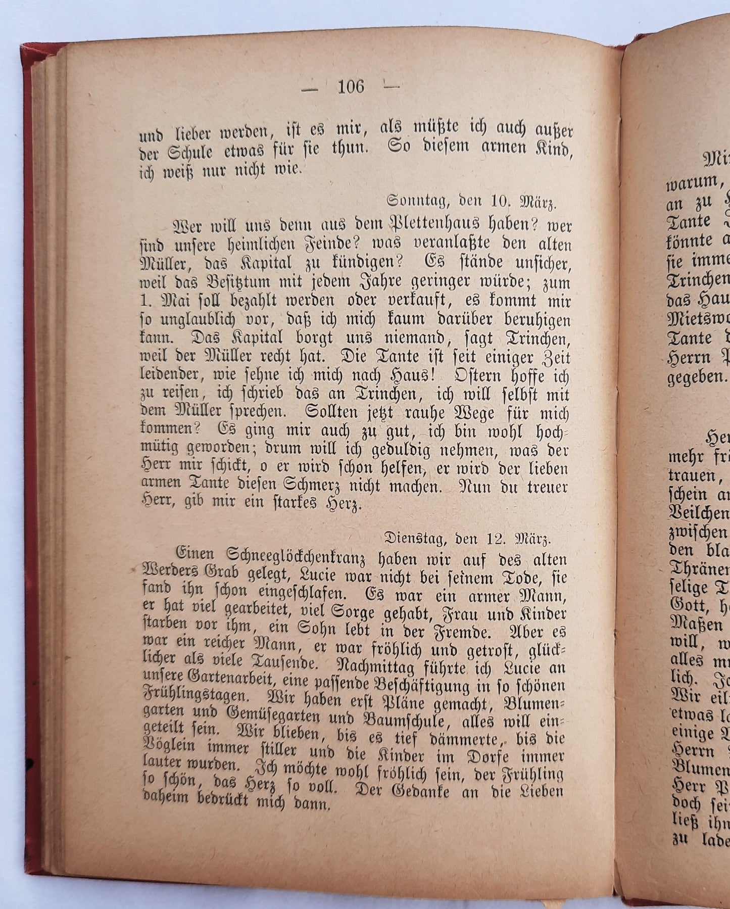 Universalbibliothek ur Die Jugend: Tagebuch eines armen frauleins by Marie Nathusius (Acceptable, 1900, HC, Stuttgart)