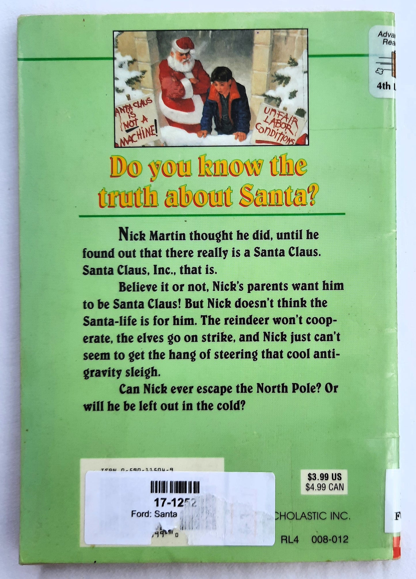 Santa Claus Inc. by Linda Ford (Good, 1997, Pbk, 72 pages, Scholastic)