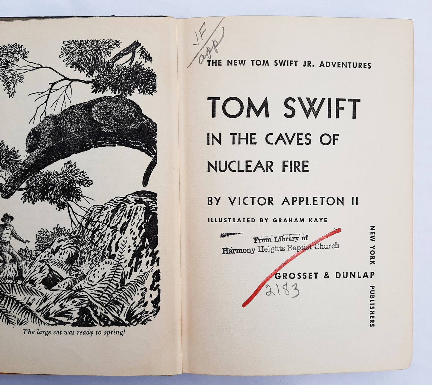 Tom Swift in the Caves of Nuclear Fire by Victor Appleton II (Acceptable, 1956, HC, 214 pages, Grosset & Dunlap)