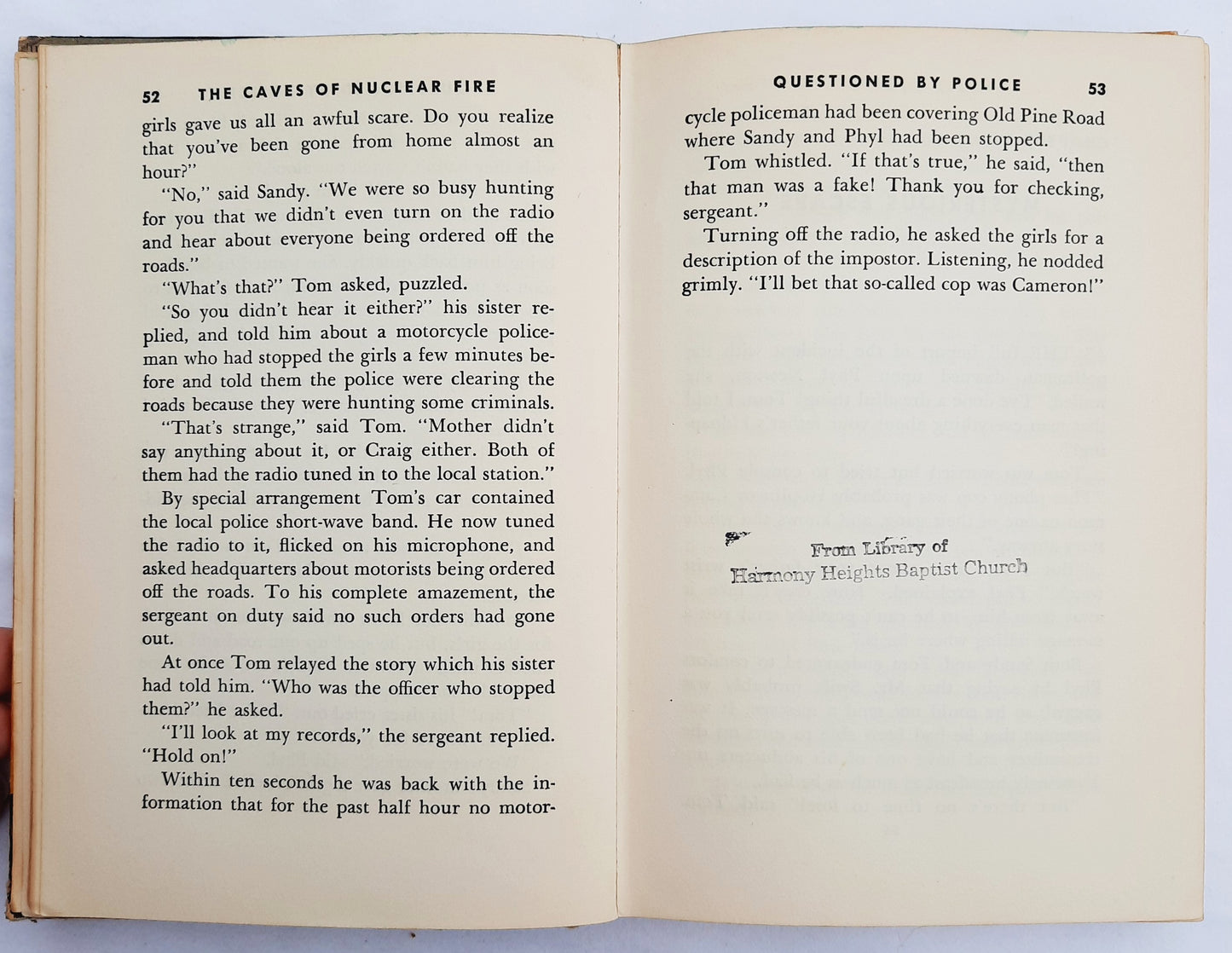 Tom Swift in the Caves of Nuclear Fire by Victor Appleton II (Acceptable, 1956, HC, 214 pages, Grosset & Dunlap)
