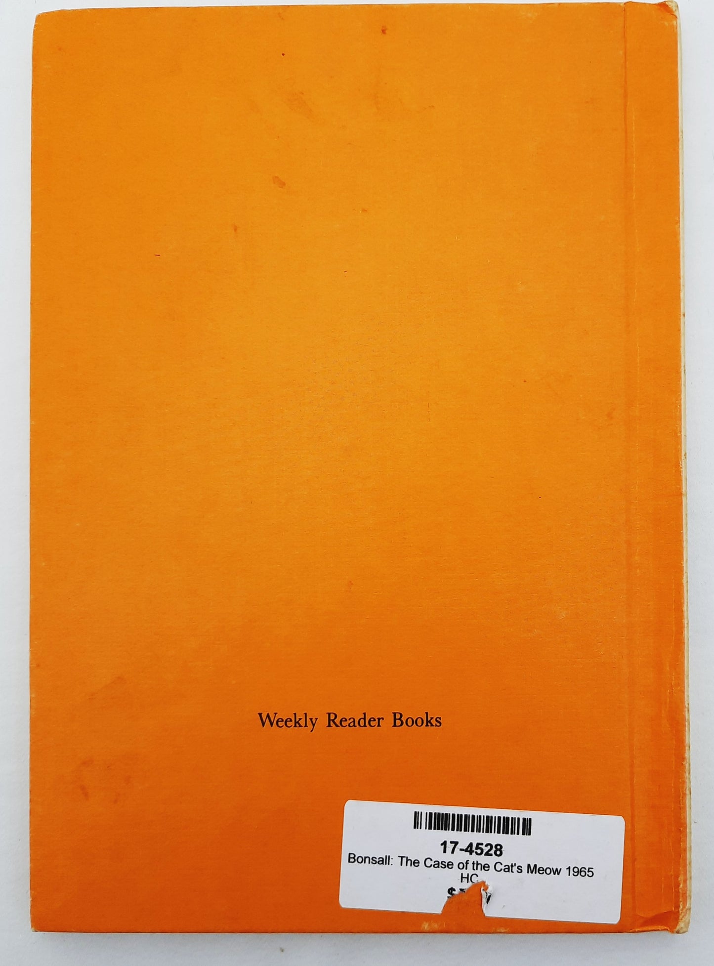 The Case of the Cat's Meow by Crosby Bonsall (Good, 1965, HC, 64 pages, Weekly Reader Books)