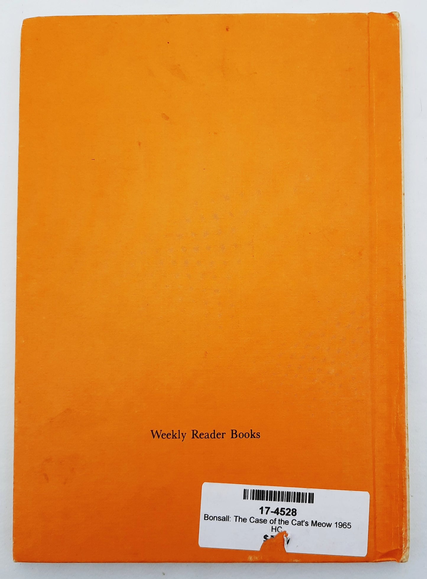 The Case of the Cat's Meow by Crosby Bonsall (Good, 1965, HC, 64 pages, Weekly Reader Books)
