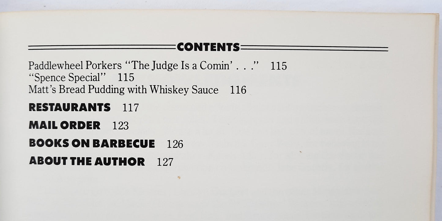 Barbecue Greats Memphis Style by Carolyn Wells (Acceptable, 1989, PBK, 127 pages, Pig Out Publications)