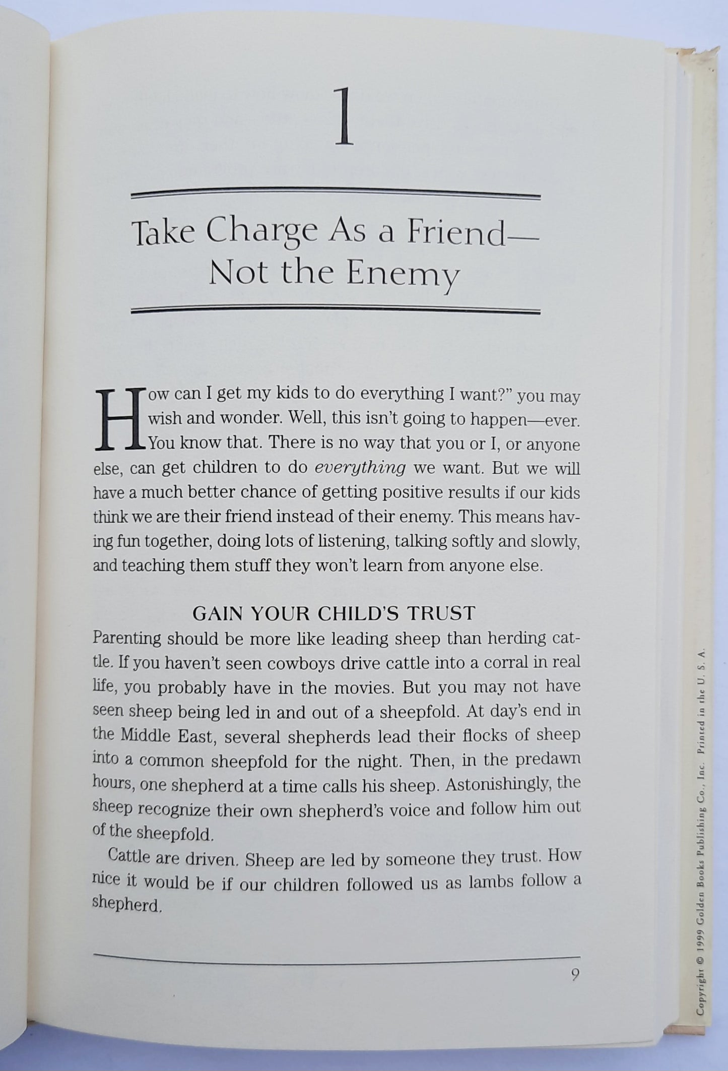 It Takes a Parent to Raise a Child: 9 Principles for Families to Love and Live By by Glen C. Griffin (Very good, 1999, HC, 164 pages, Golden Books)
