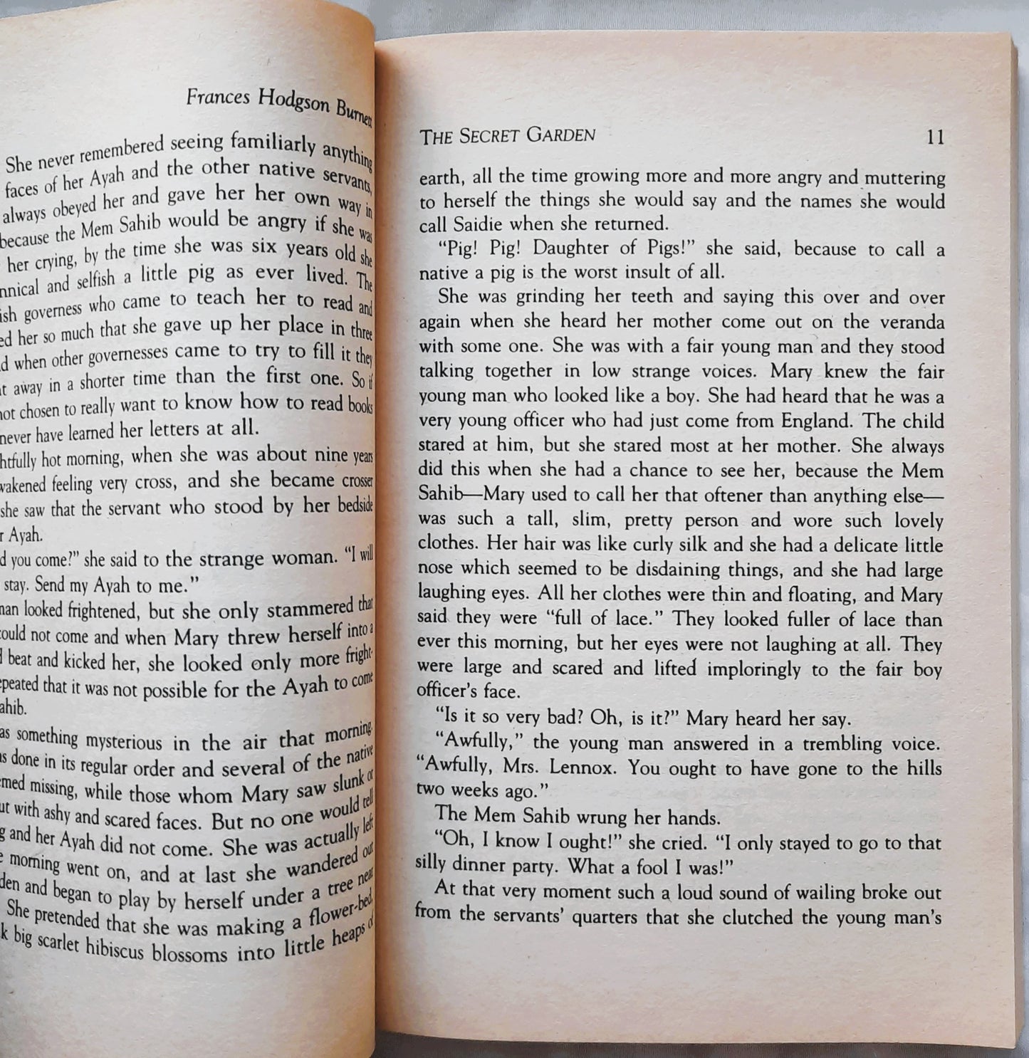 The Secret Garden by Frances Hodgson Burnett (Very good, 1990, Pbk, 287 pages, Dell Publishing)