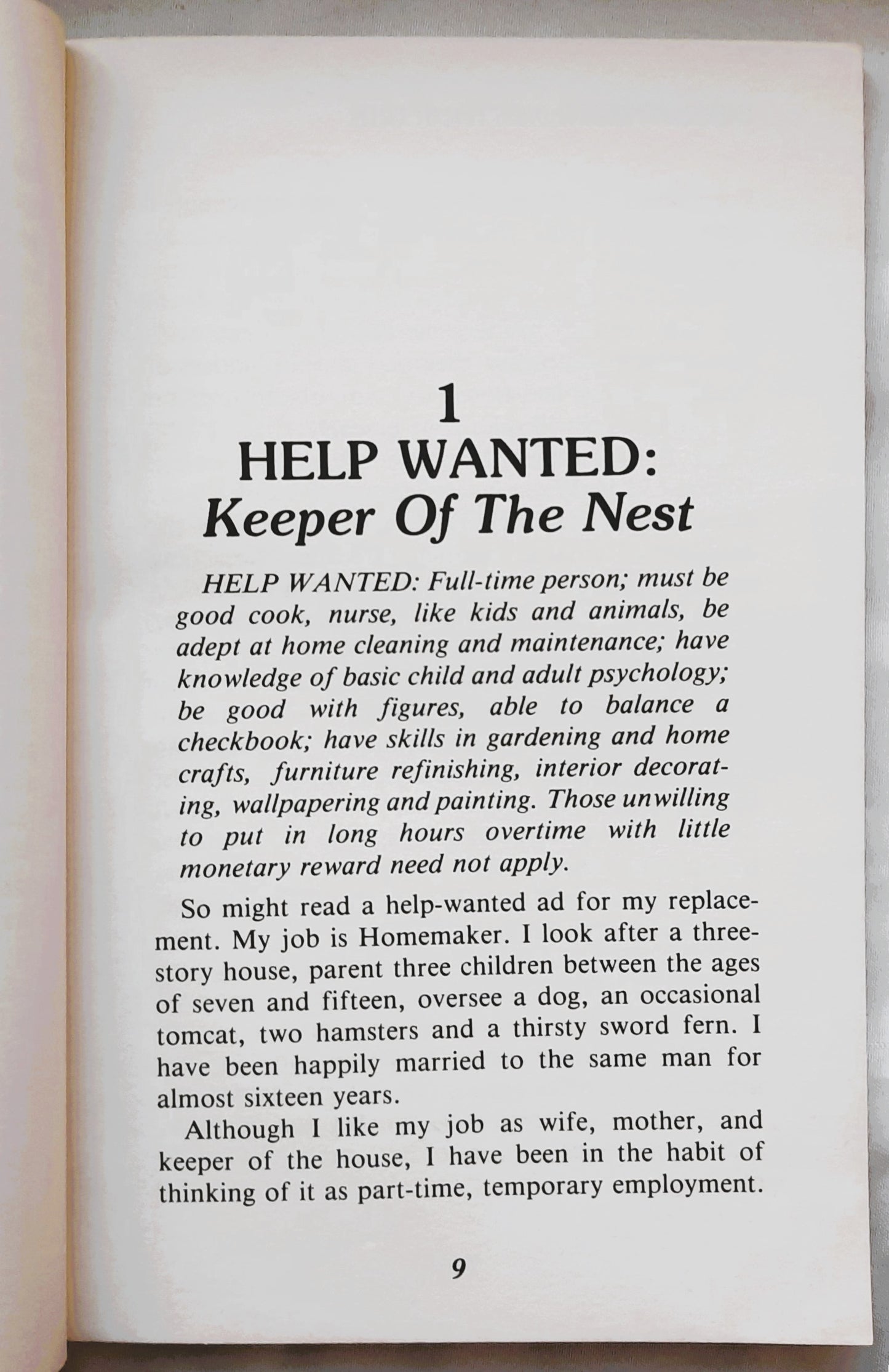 Occupation: Nest Builder by Judy Hammersmark (Good, 1980, Pbk, 127 pages, Accent Books)