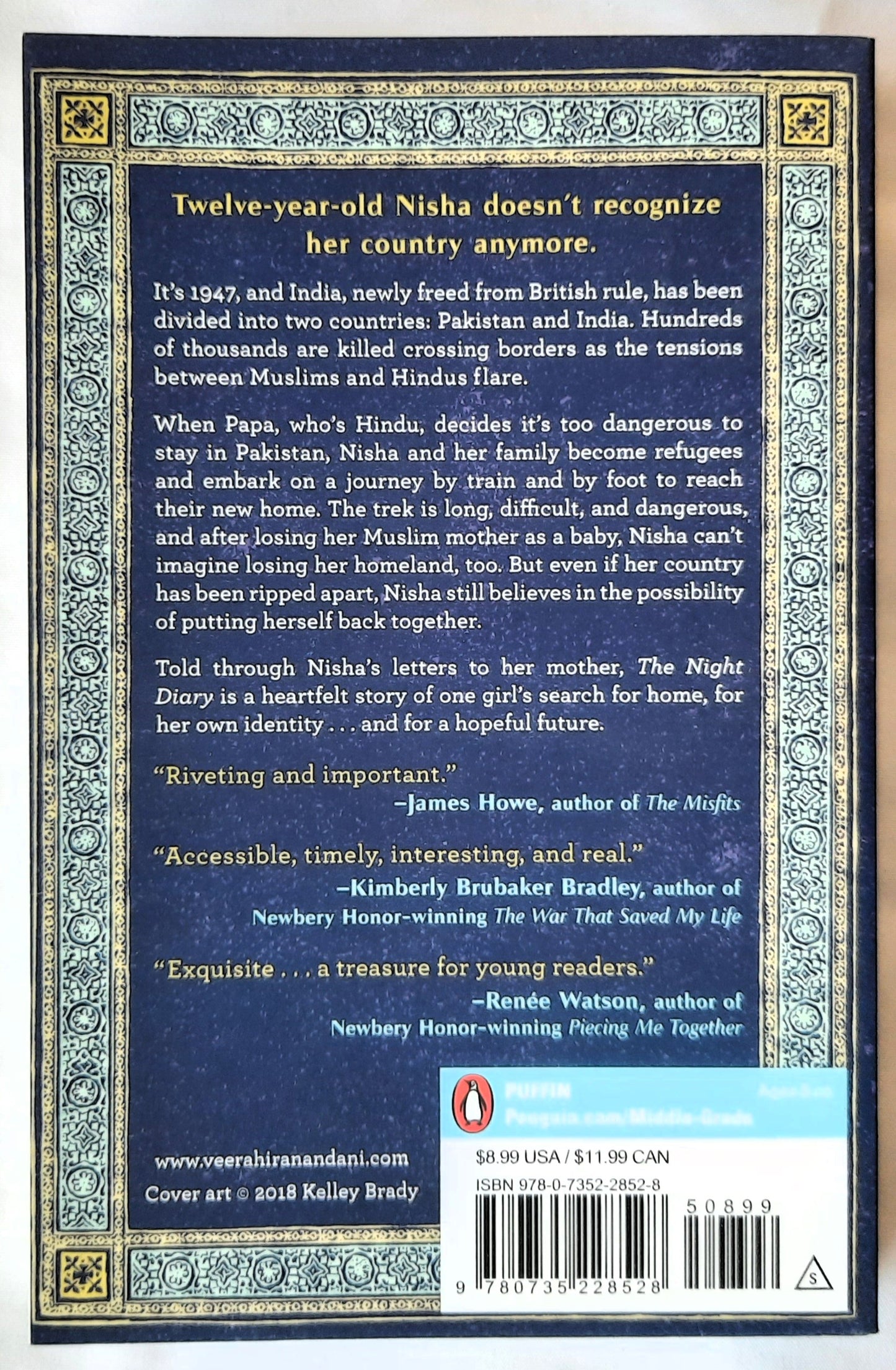 The Night Diary by Veera Hiranandani (New, 2019, Pbk, 288 pages, Scholastic)