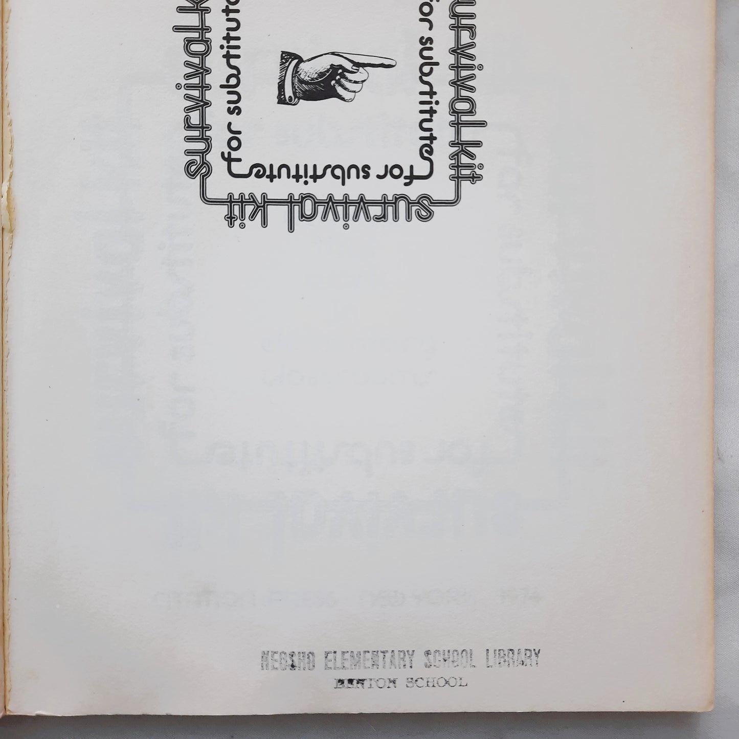 Survival Kit for Substitutes: Activities That Work in Elementary Classrooms by Vita Pavlich; Eleanor Rosenast (Good, Pbk, 1974, Citation Press, 110 pages)