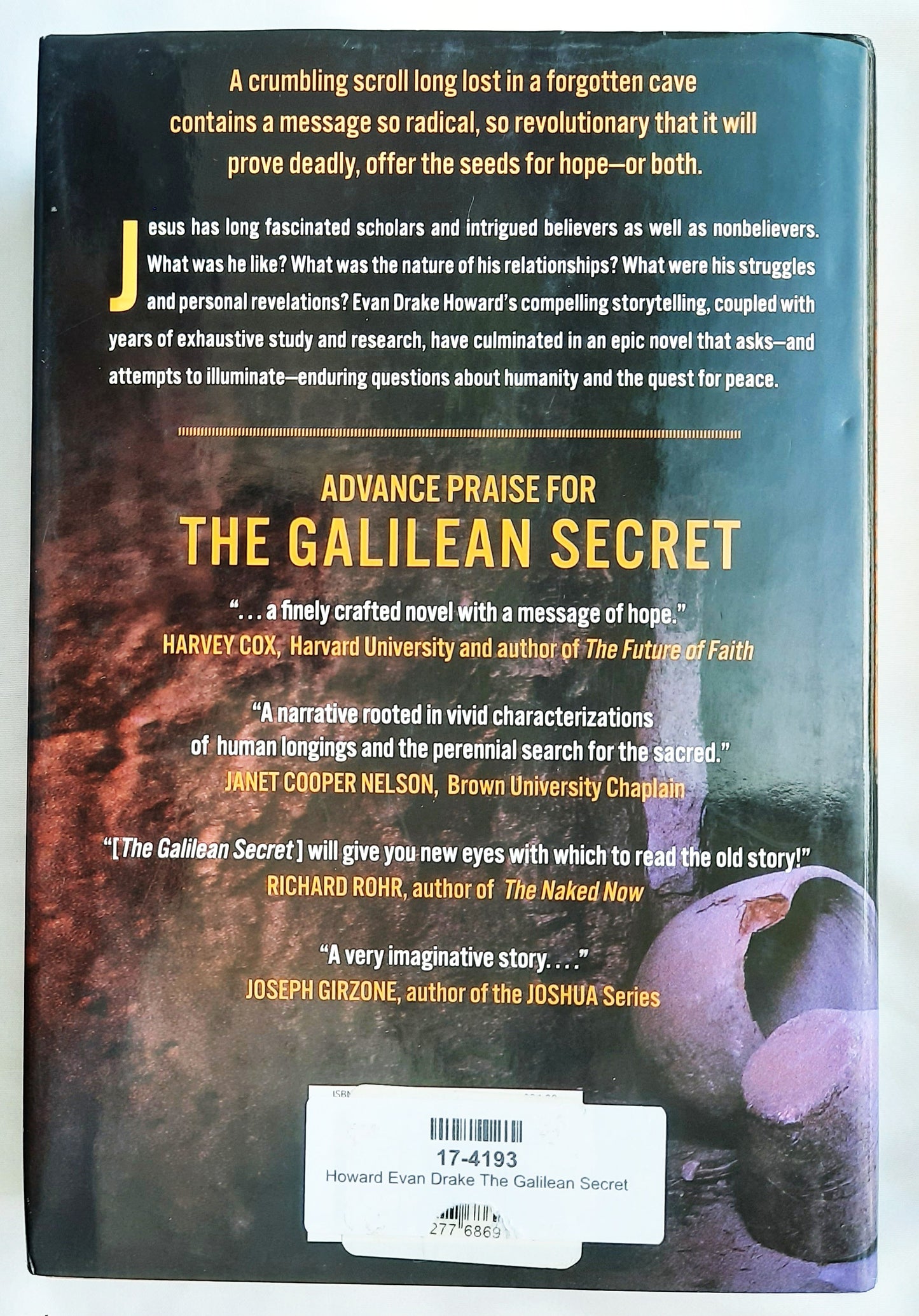 The Galilean Secret by Evan Drake Howard (Very good, 2010, HC, 444 pages, Guideposts)