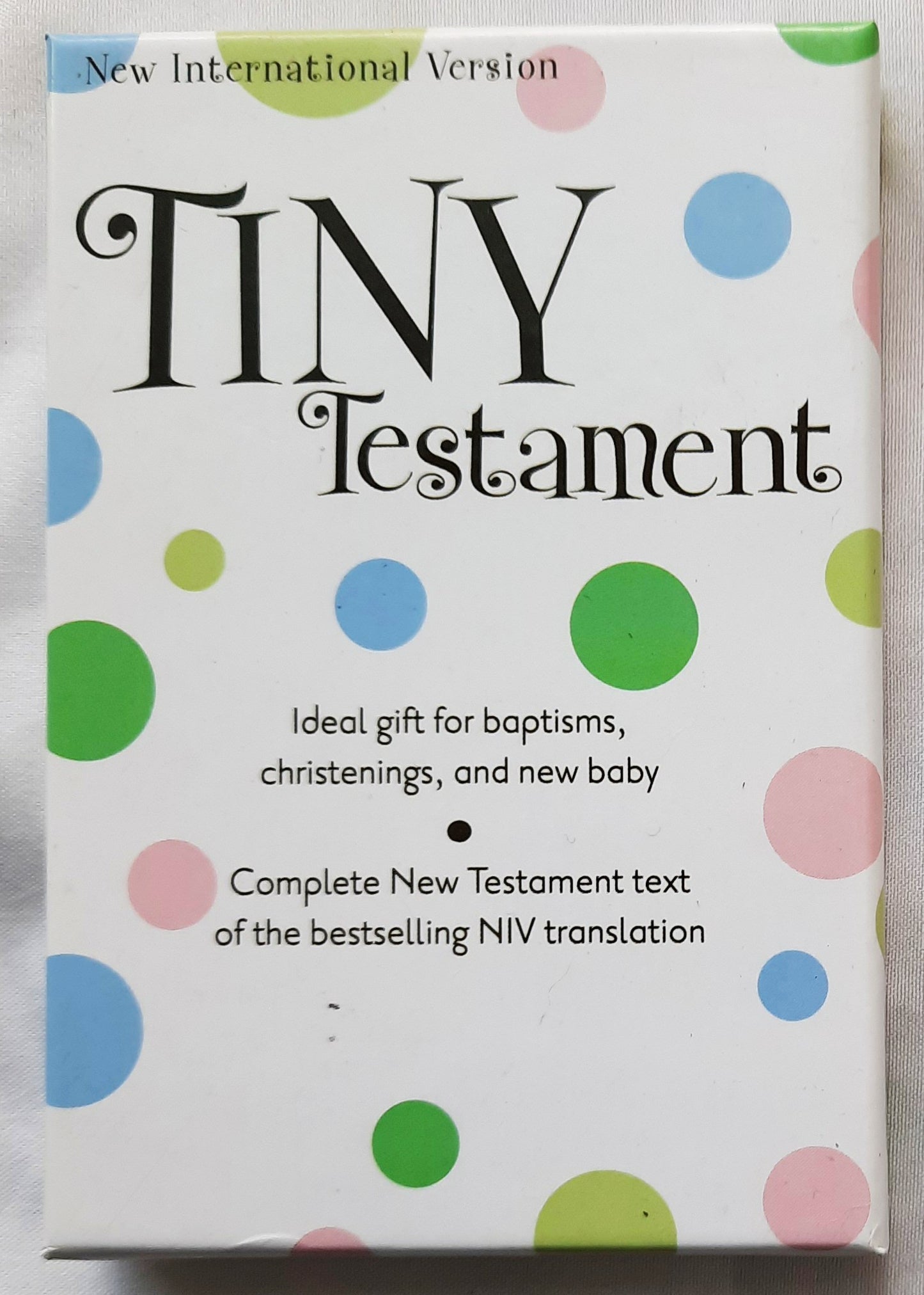 NIV Tiny Testament Boxed Bible White (New, 2012, Leathersoft, 288 pages, Zonderkidz)