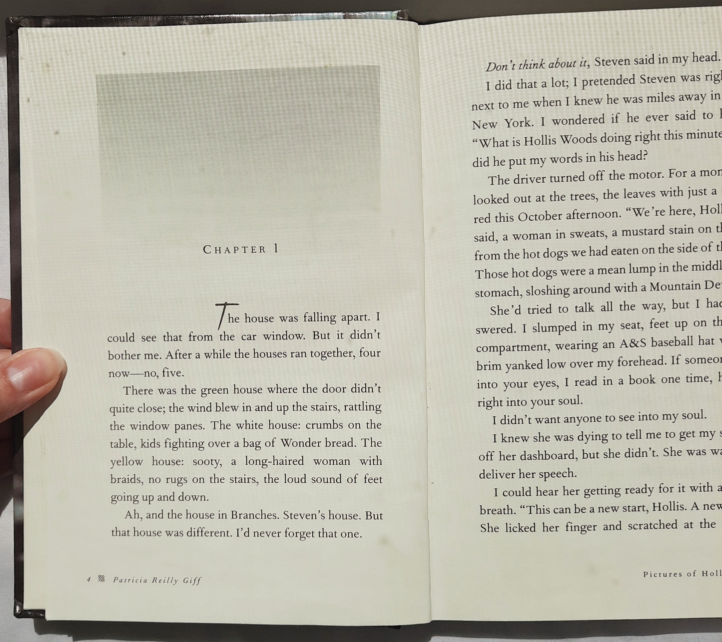 Pictures of Hollis Woods by Patricia Reilly Giff (Acceptable, 2002, HC, 166 pages, Wendy Lamb Books)