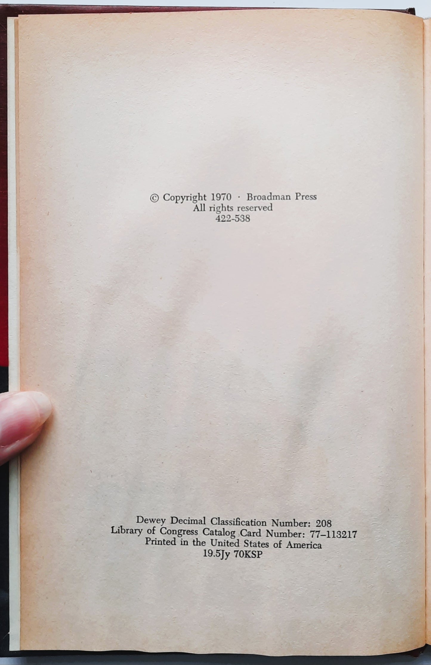 Reach Out! An Optimistic Look at Today's Opportunities by James L. Sullivan (Acceptable, 1970, HC, 128 pages, Broadman Press)