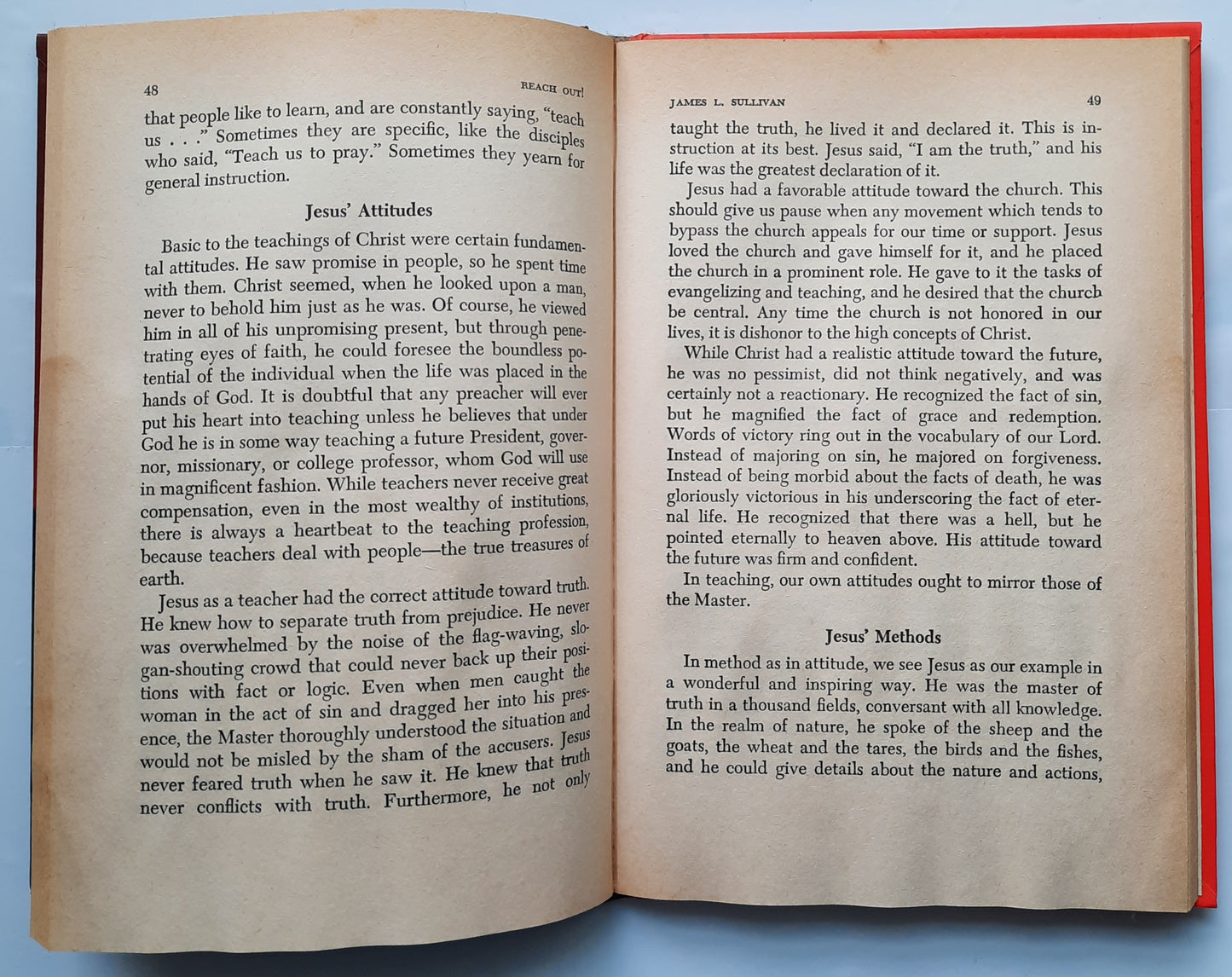 Reach Out! An Optimistic Look at Today's Opportunities by James L. Sullivan (Acceptable, 1970, HC, 128 pages, Broadman Press)