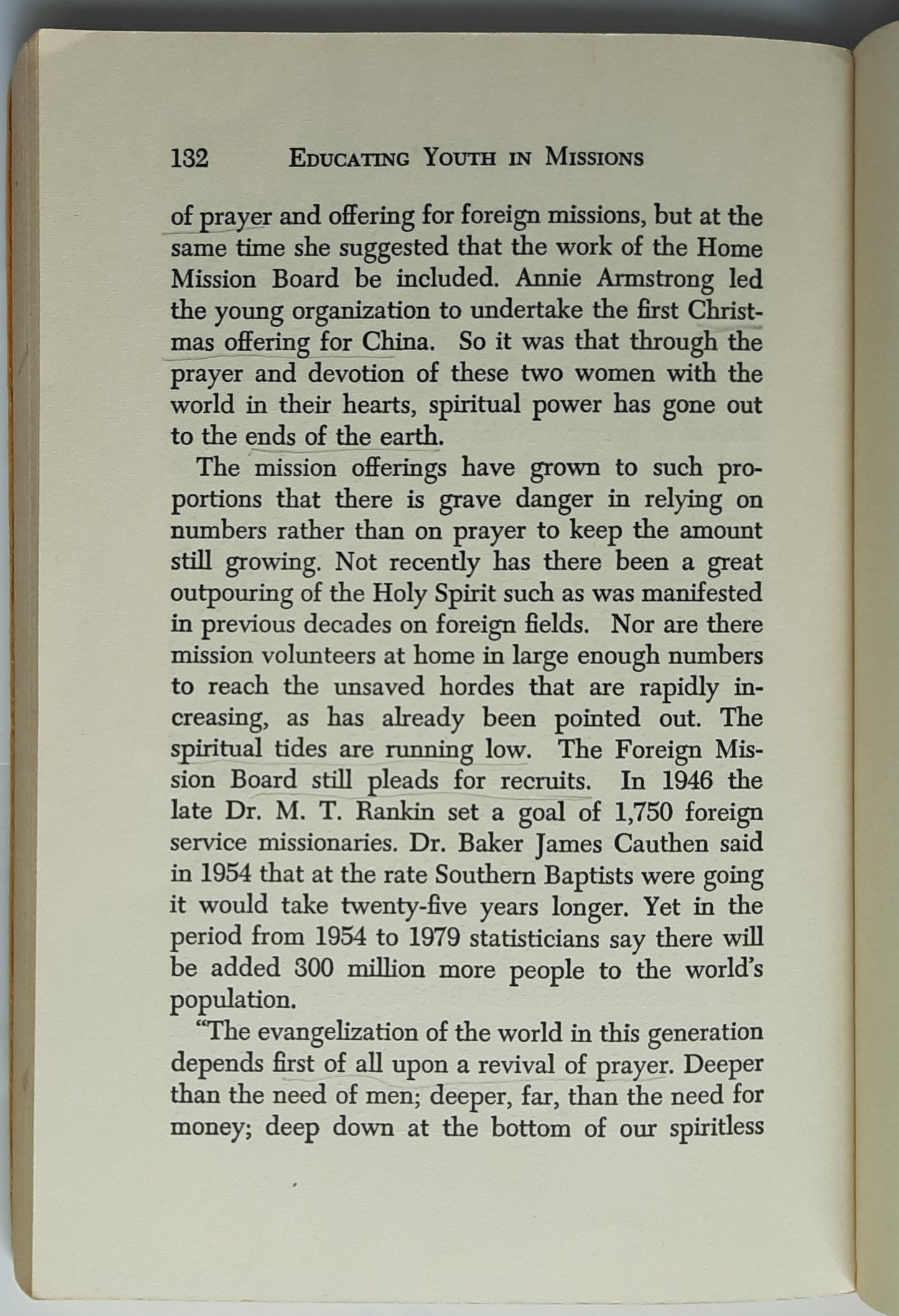 Educating Youth in Missions by Mildred McMurry (Acceptable, 1960, Pbk, 141 pages, Convention Press)