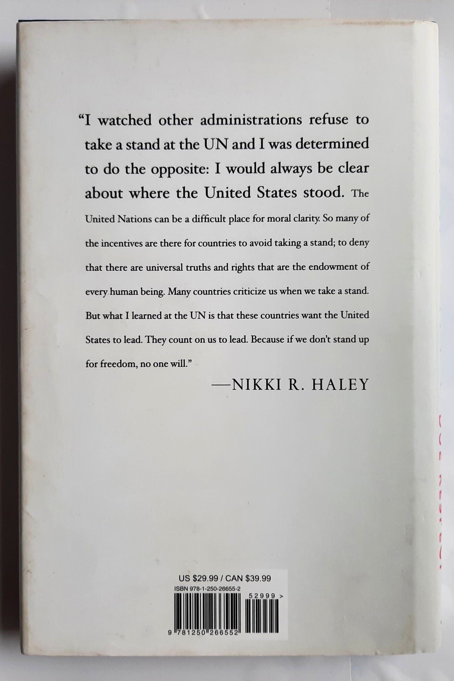 With All Due Respect: Defending America with Grit and Grace by Nikki R. Haley (Very Good, 2019, HC, 262 pages, St. Martin's Press)