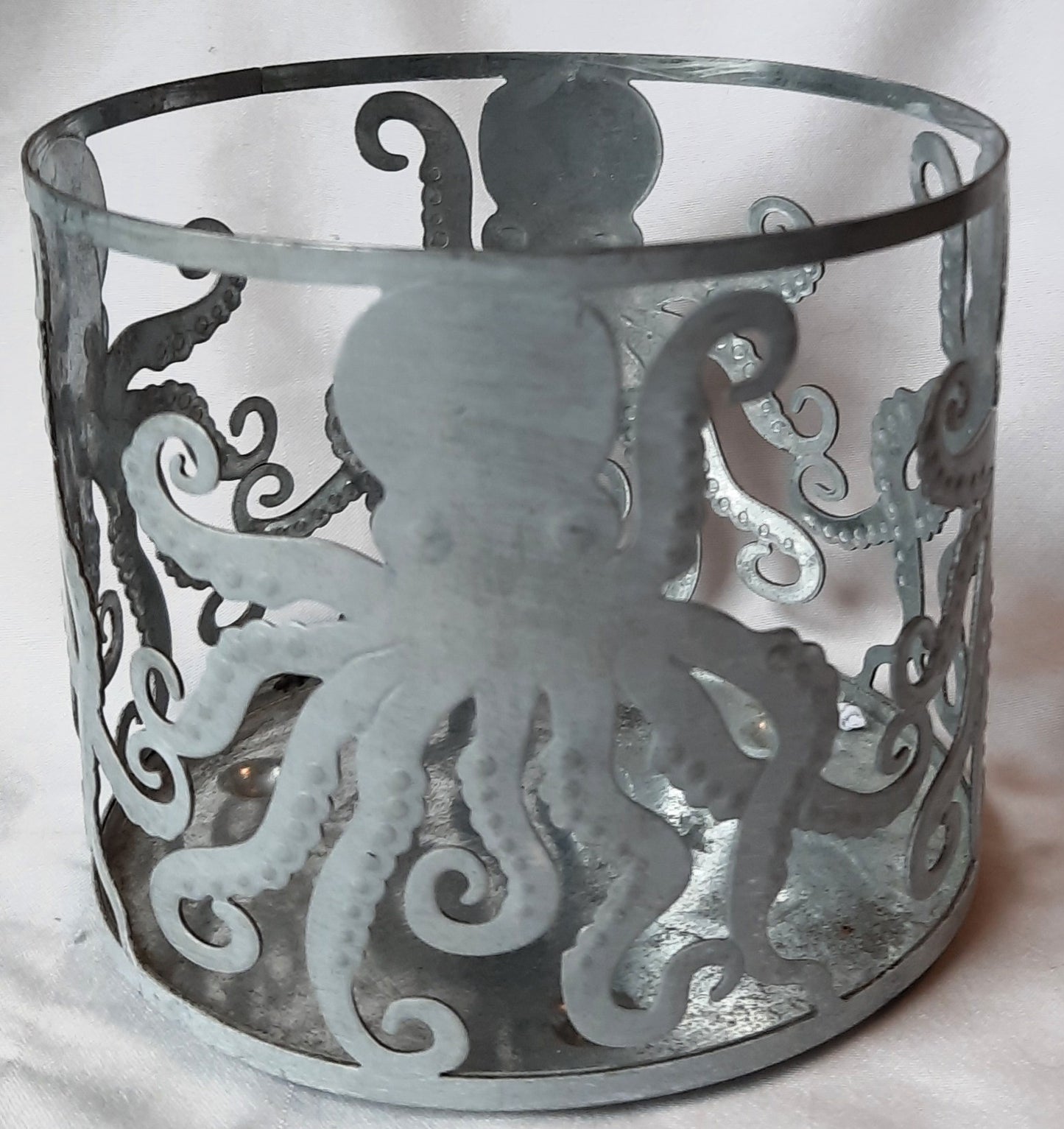 Octopus Metal Candle Holder Sleeve (Very Good, 4.2 in x 3.5 in, Hobby Lobby)