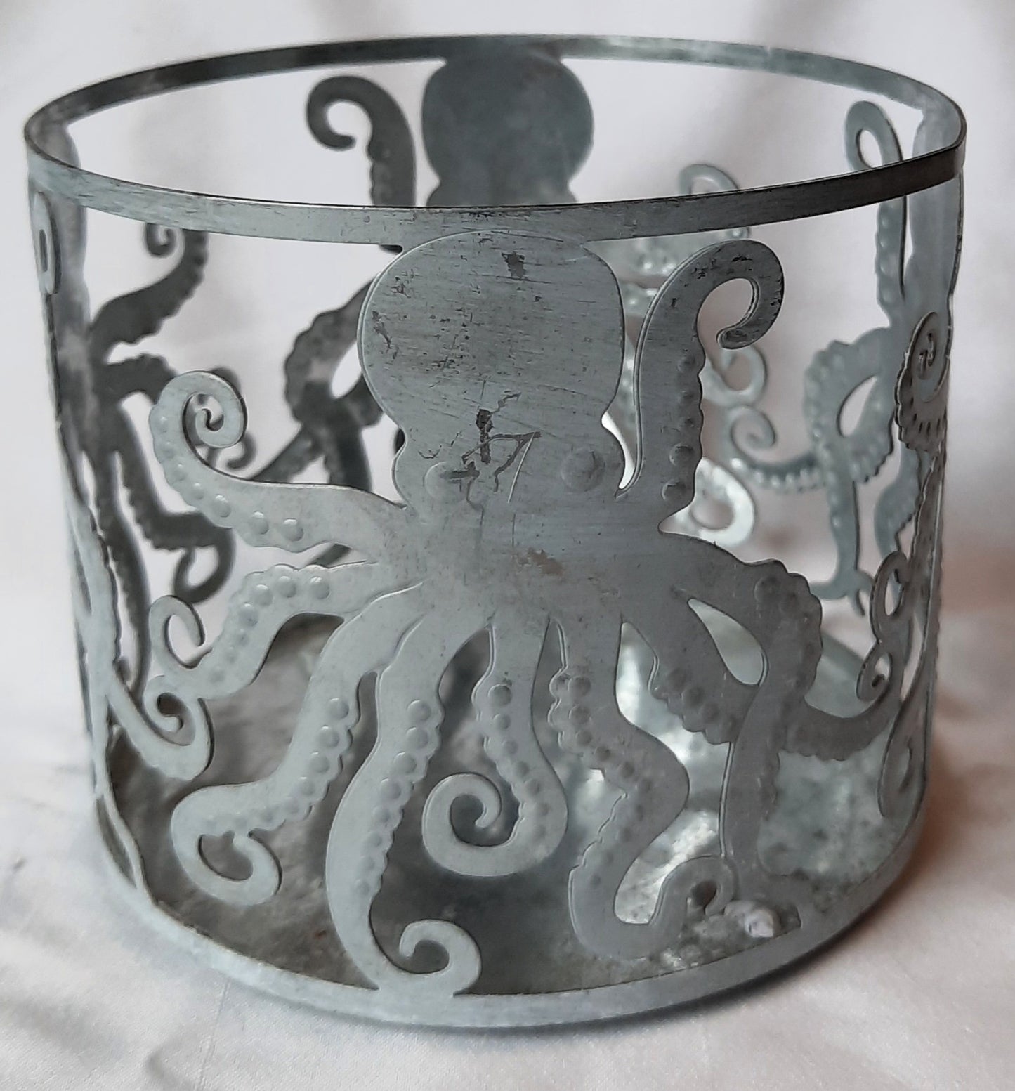 Octopus Metal Candle Holder Sleeve (Very Good, 4.2 in x 3.5 in, Hobby Lobby)