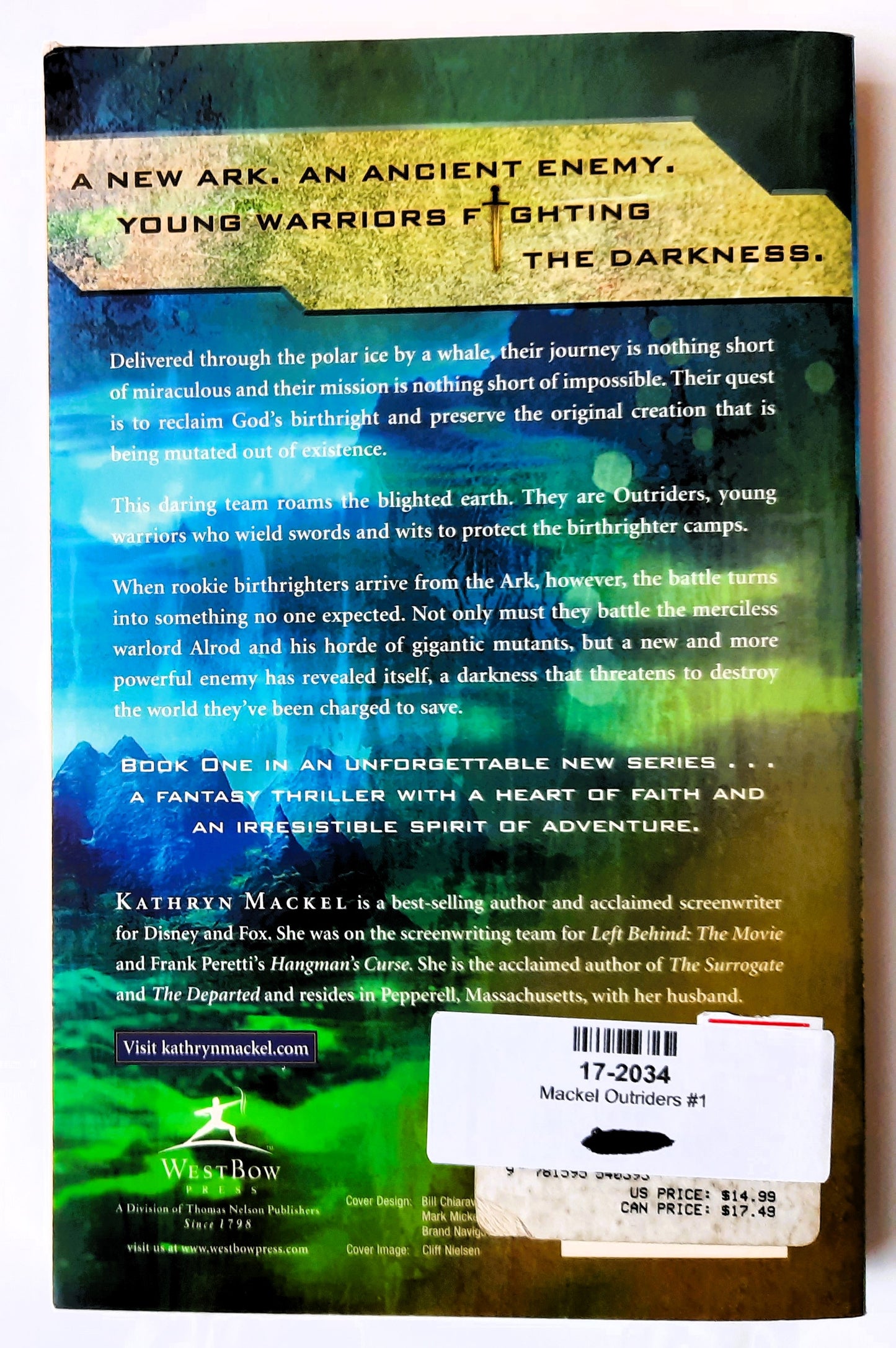 Outriders #1 by Kathryn Mackel (The Birthright Project, Very Good, 2005, Pbk, 288 pages, Thomas Nelson)