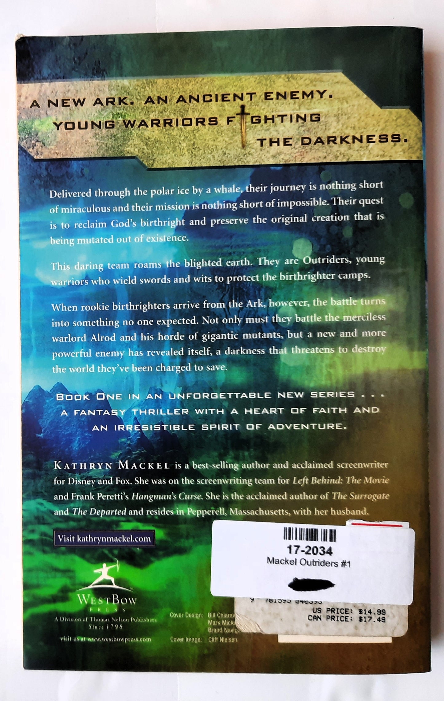 Outriders #1 by Kathryn Mackel (The Birthright Project, Very Good, 2005, Pbk, 288 pages, Thomas Nelson)