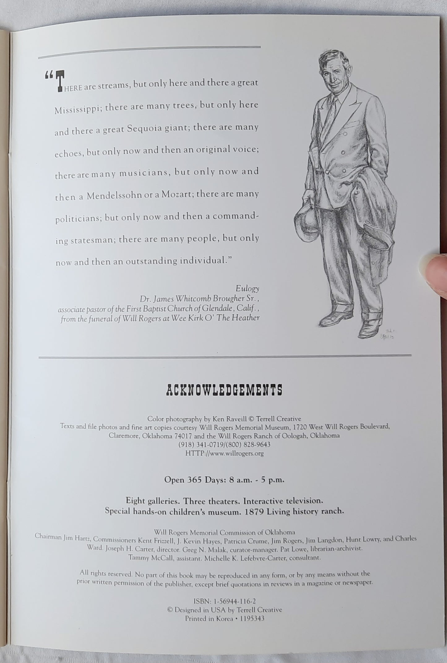 A Pictorial Tribute to An American Legend: Will Rogers by K'Raveill (Very good, 32 pages, Pbk)