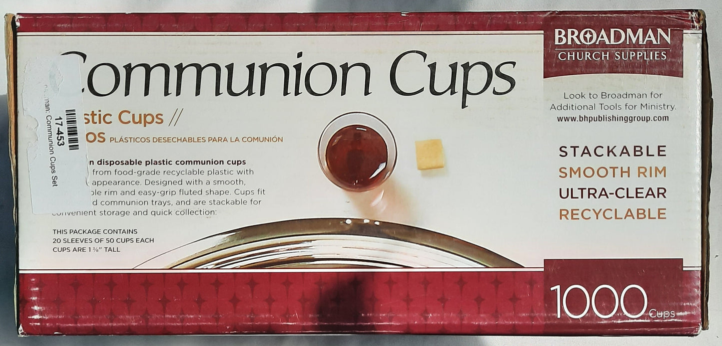 Communion Cups Set by Broadman Church Supplies (New, Plastic, 1000 Count)
