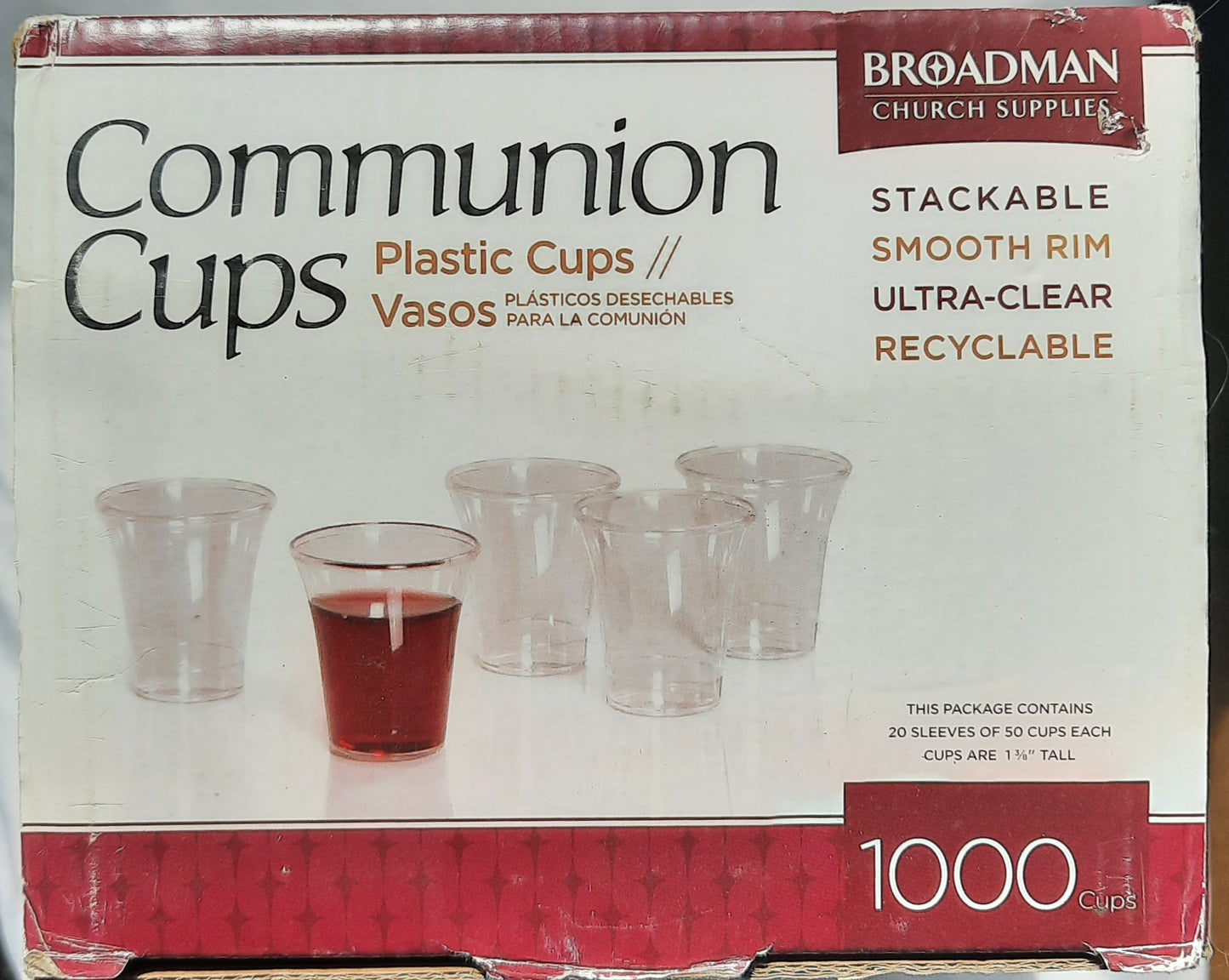 Communion Cups Set by Broadman Church Supplies (New, Plastic, 1000 Count)